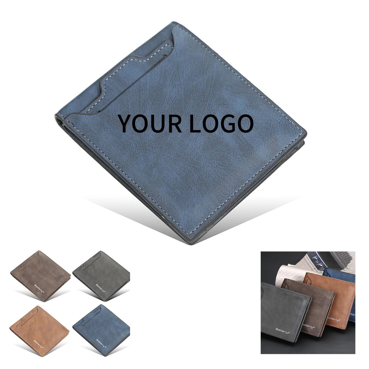 Durable PU Tri Fold Wallet for Business or Daily Carry 2