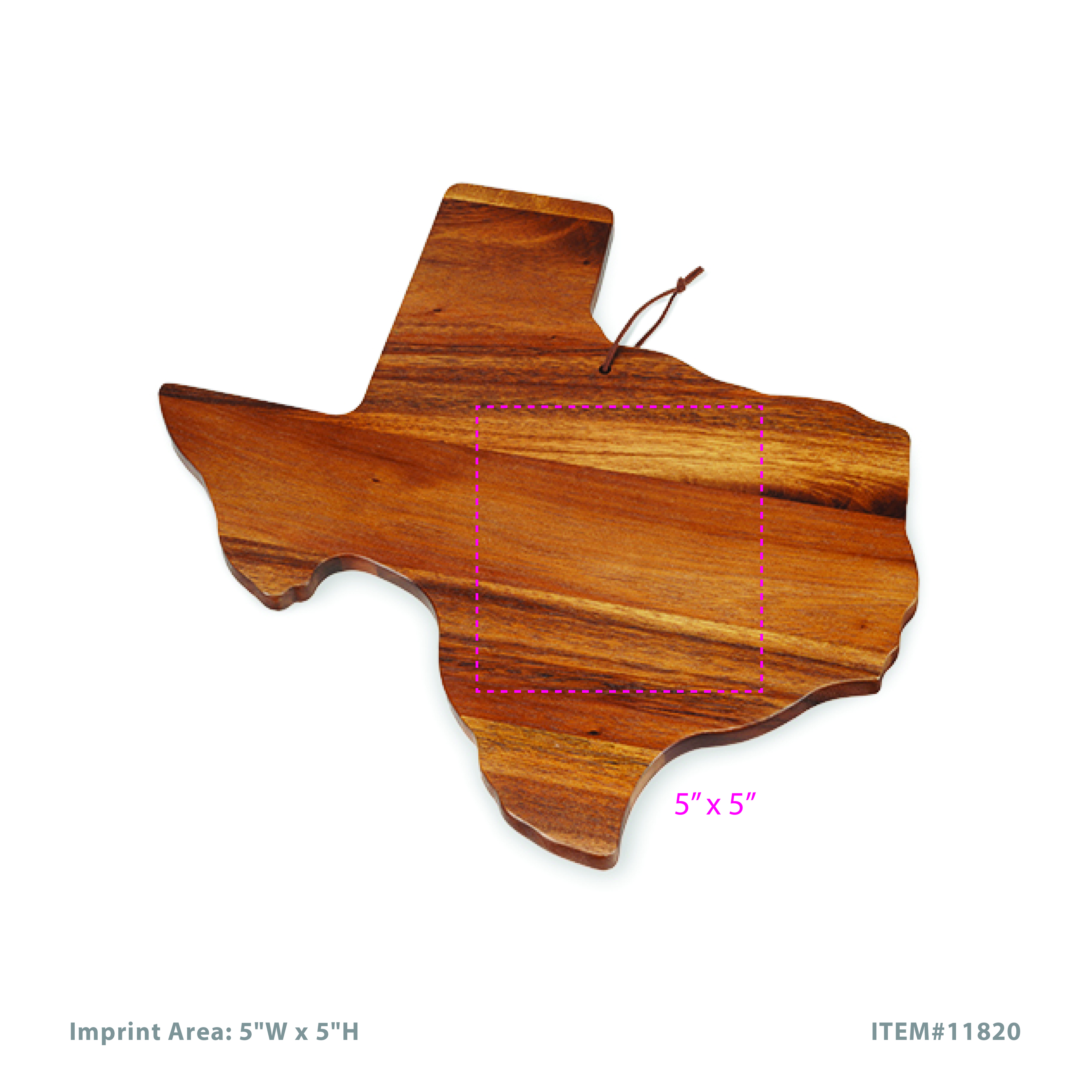 Twine Living® Acacia Texas Shaped Cheese Board 4