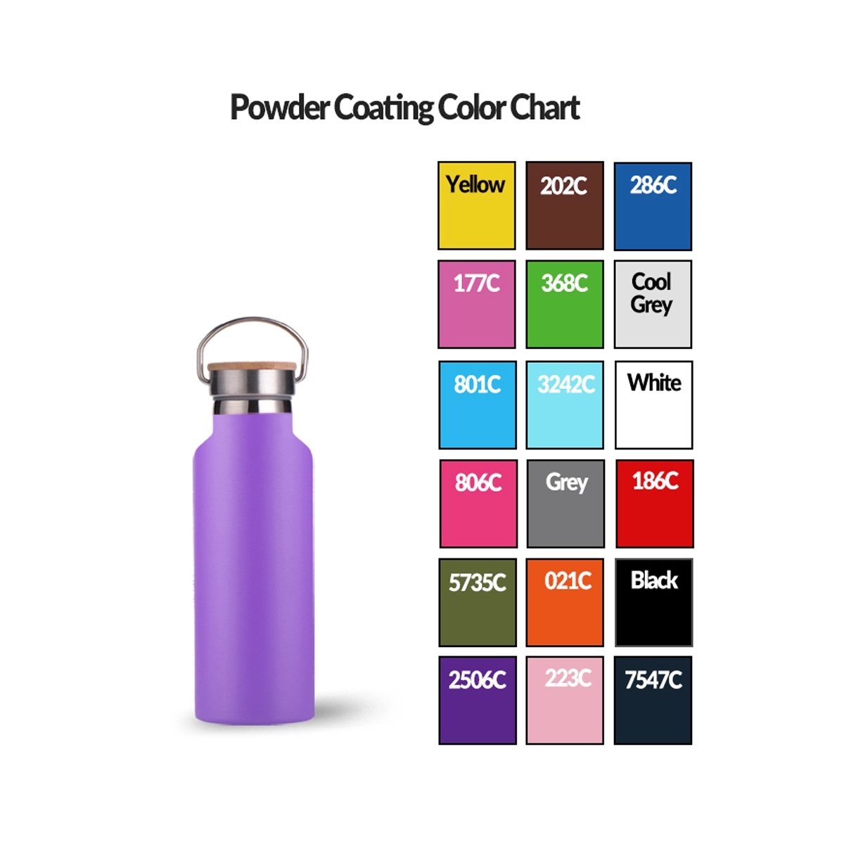 25 oz Double Vacuum Insulated Sports Bottle, custom water bottle with logo imprint 2
