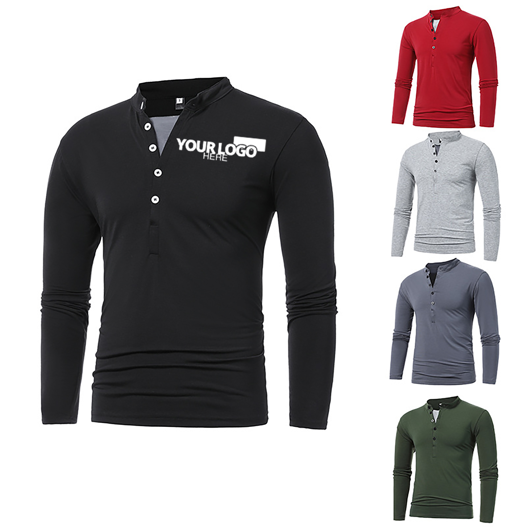 Mens Sleeve Slim Fit Polo Shirt 2