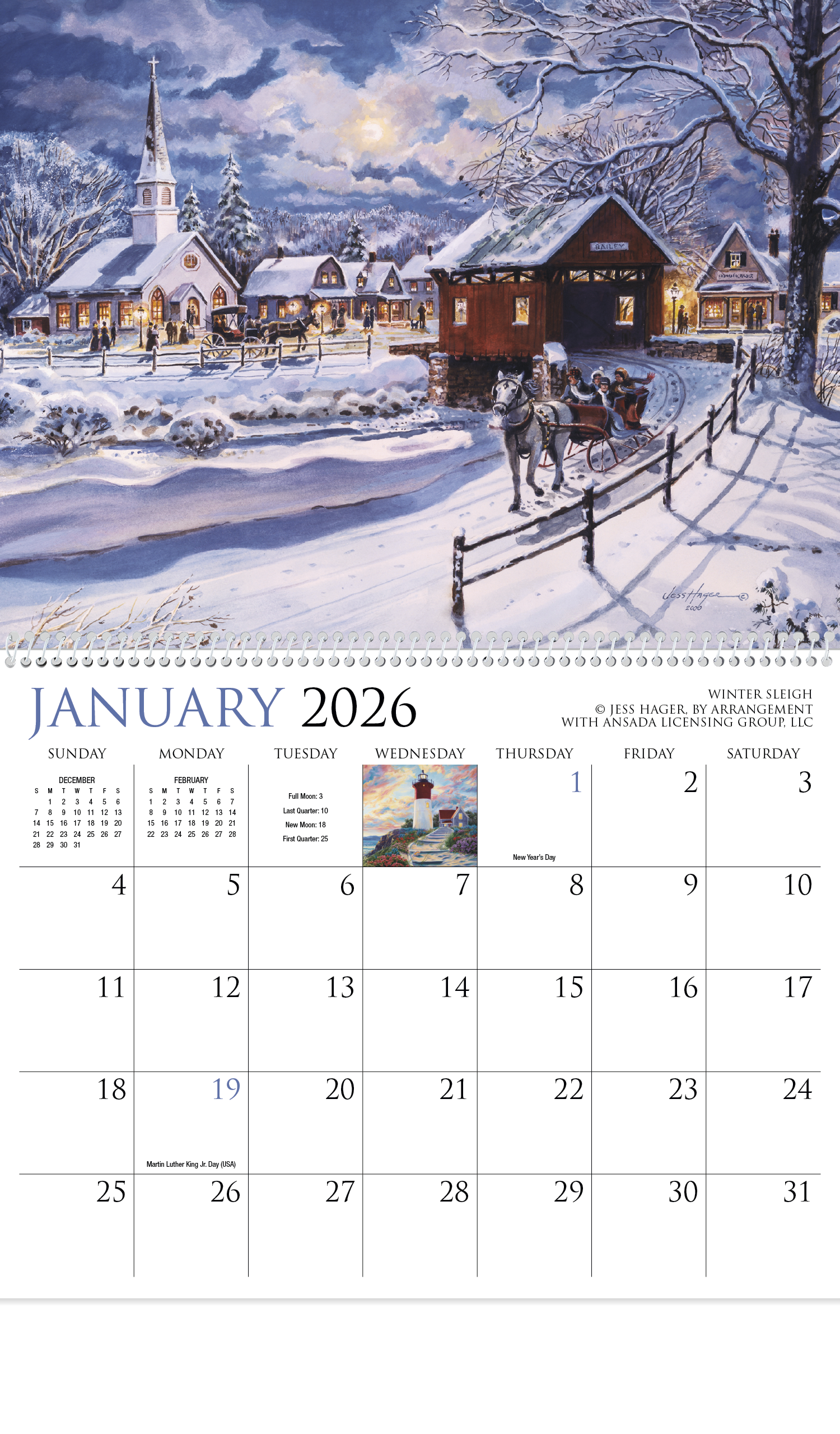 HotLine® Products Back Home Appointment Calendar - Spiral 3