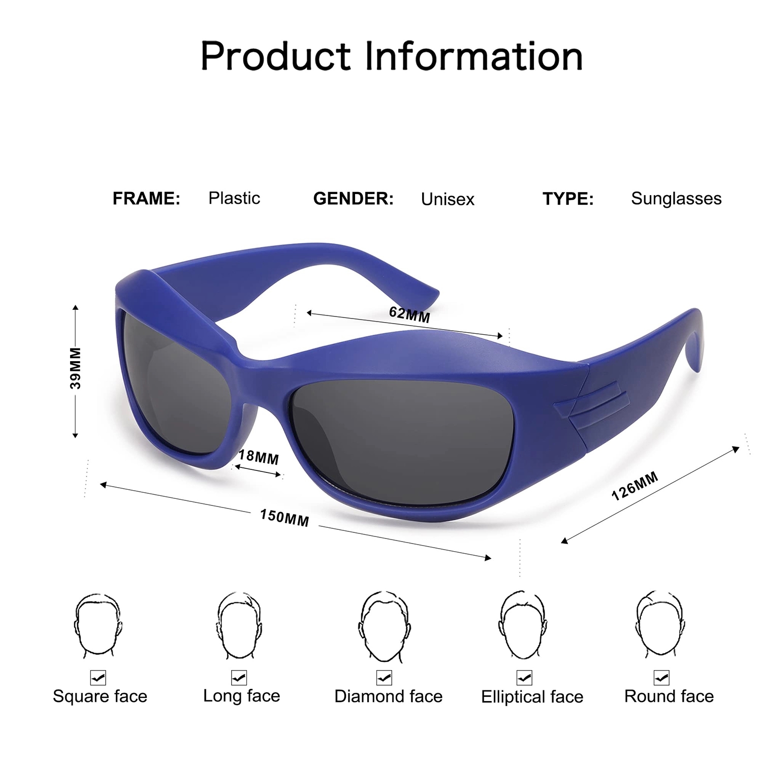 Fashion Y2K Oversized Futuristic Oval Sunglasses 10