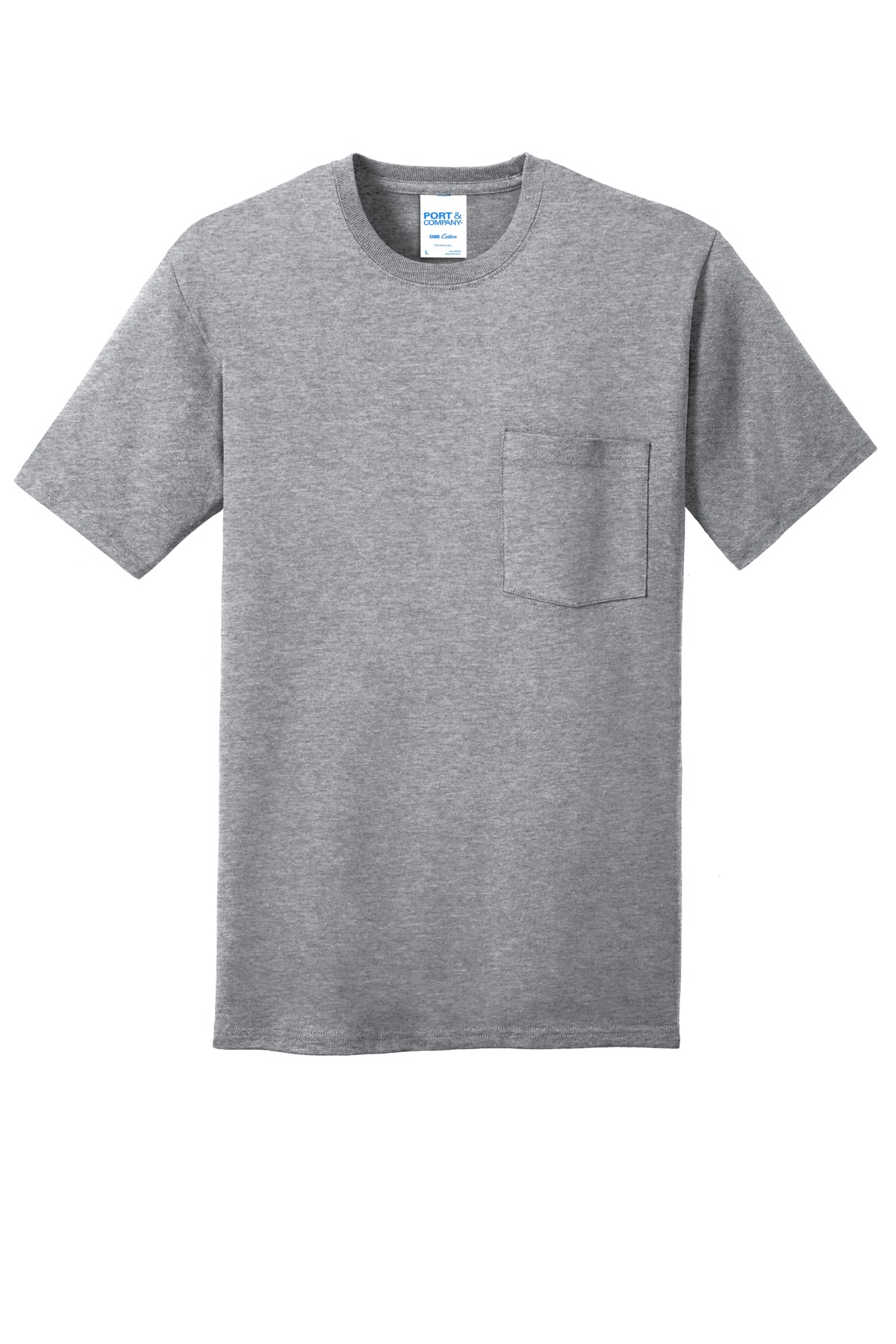 Port & Co Core Cotton Pocket Tee. PC54P 126