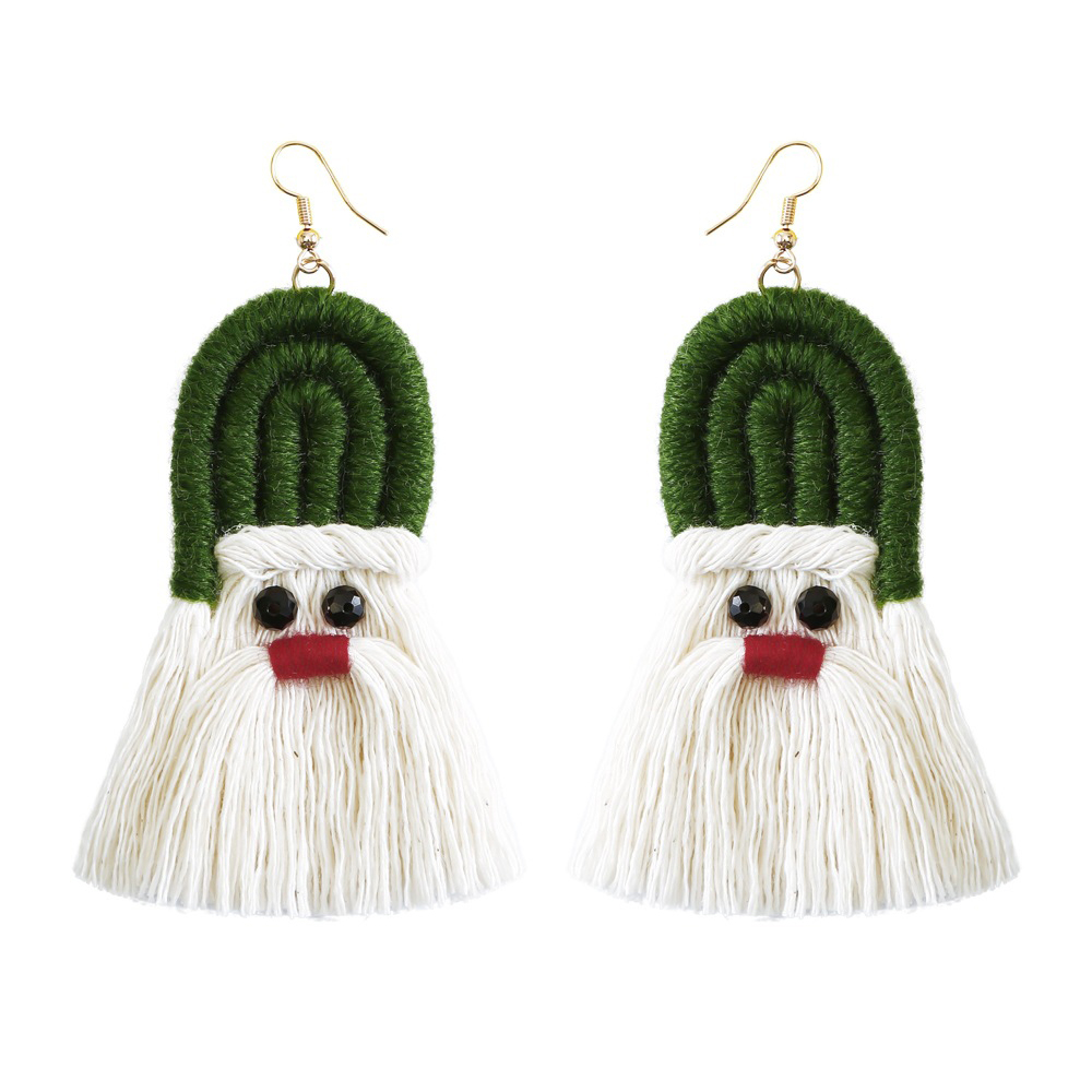 Christmas Tassel Woven Handmade Earrings 2
