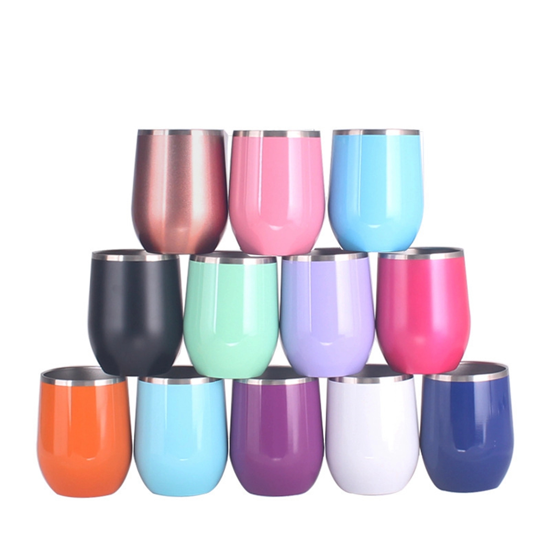 12oz Double Wall Eggshell Cup with Lid 9