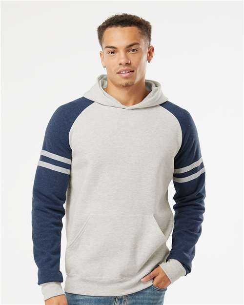 Unisex Nublend® Varsity Colorblocked Raglan Hooded Sweatshirt - 97CR 40