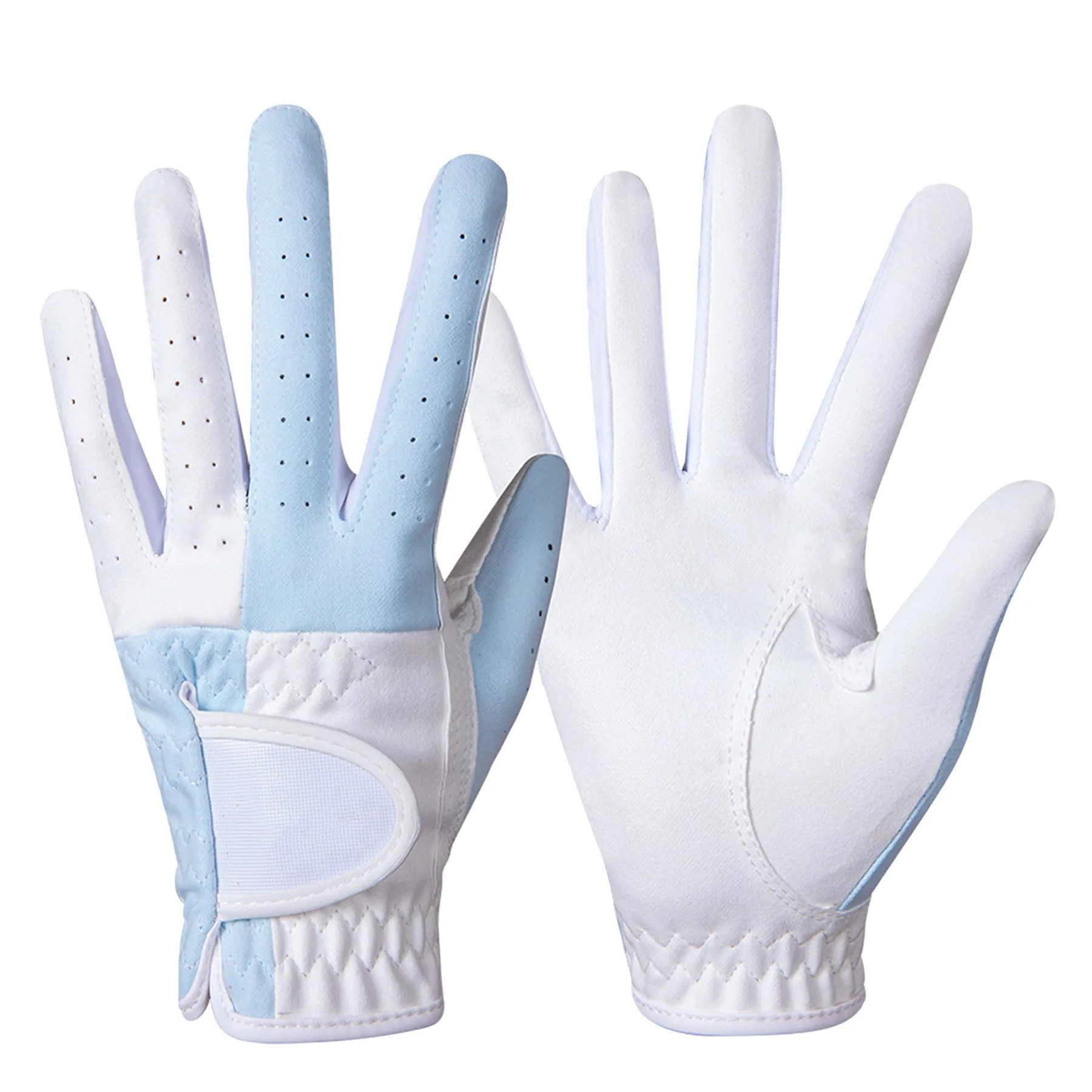 Blue And White Golf Gloves 2