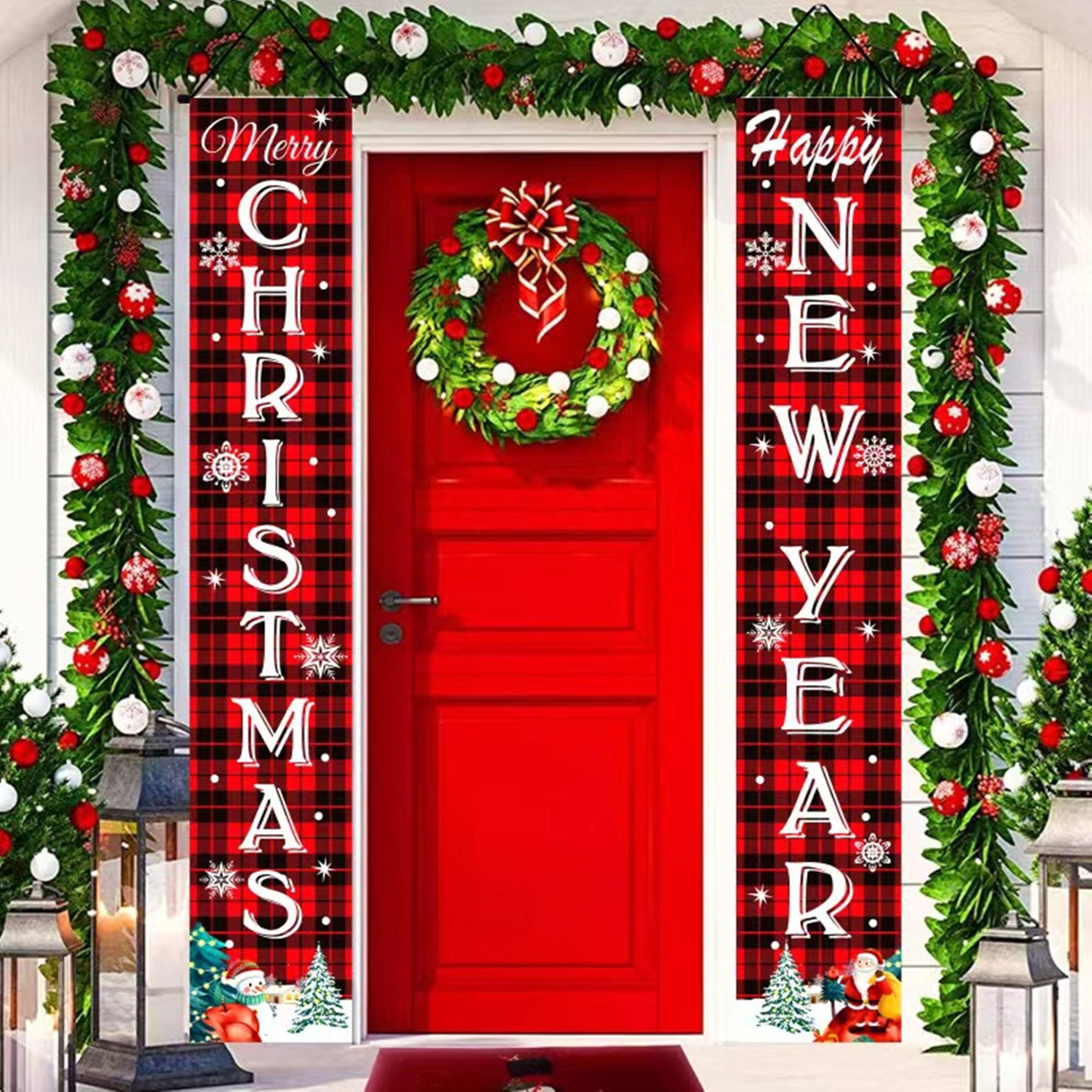 MERRY CHRISTMAS Hanging Banner In Pairs 5