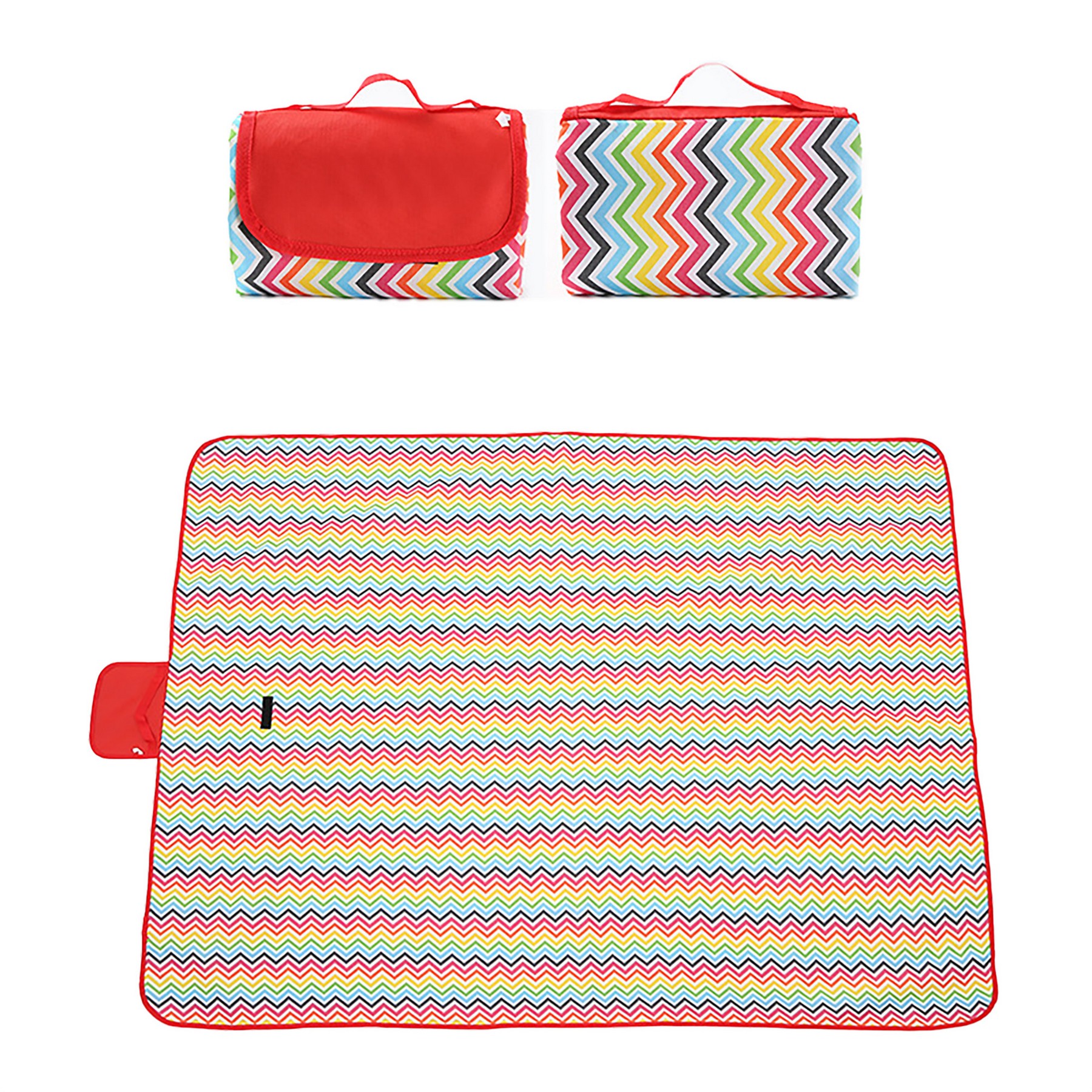 Foldable Waterproof Outdoor Streak Picnic Blanket 7