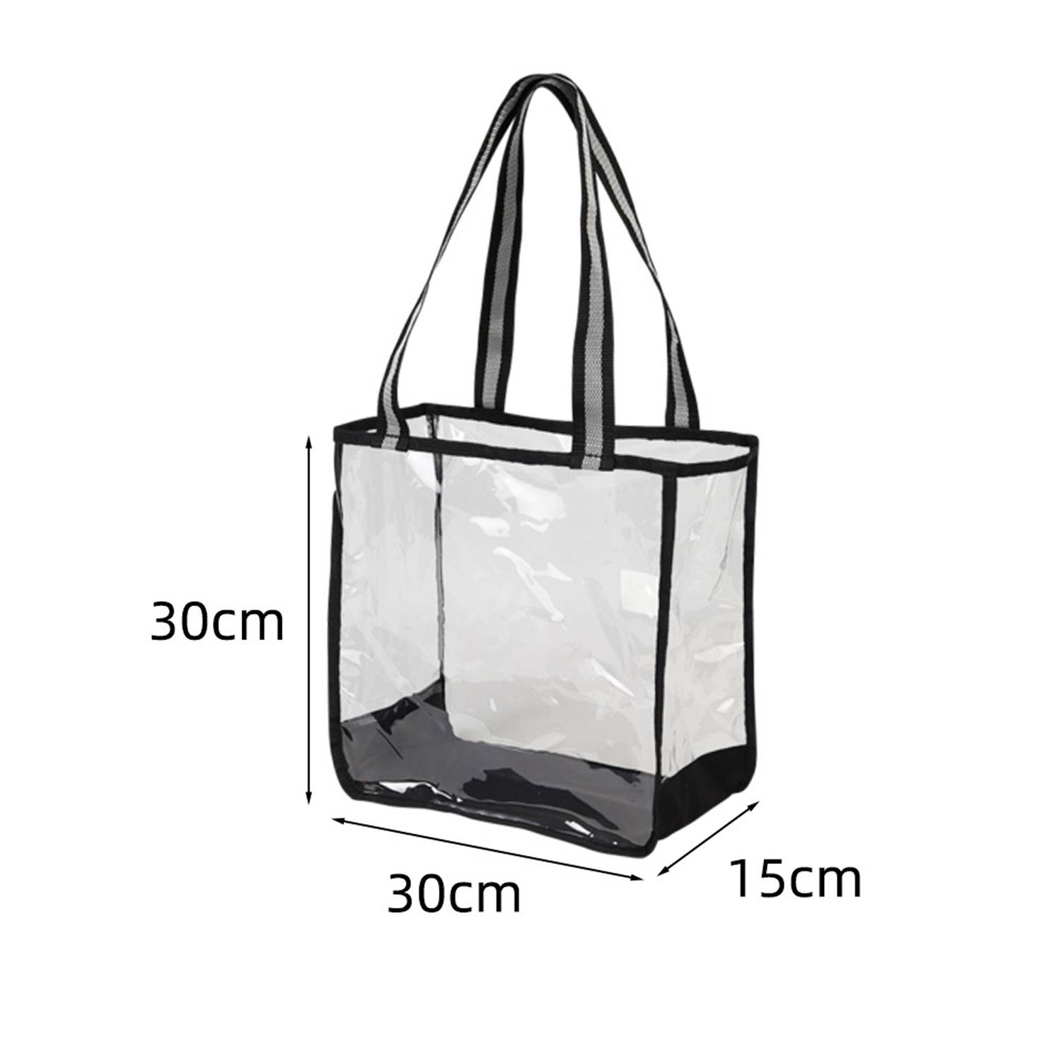Trendy Large PVC Clear Shoulder Tote Bag for Daily Use 6