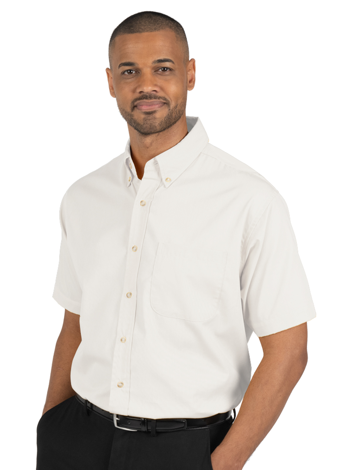 Blue Generation - Men's 1-Pocket Short Sleeve Superblend Poplin Shirt 26
