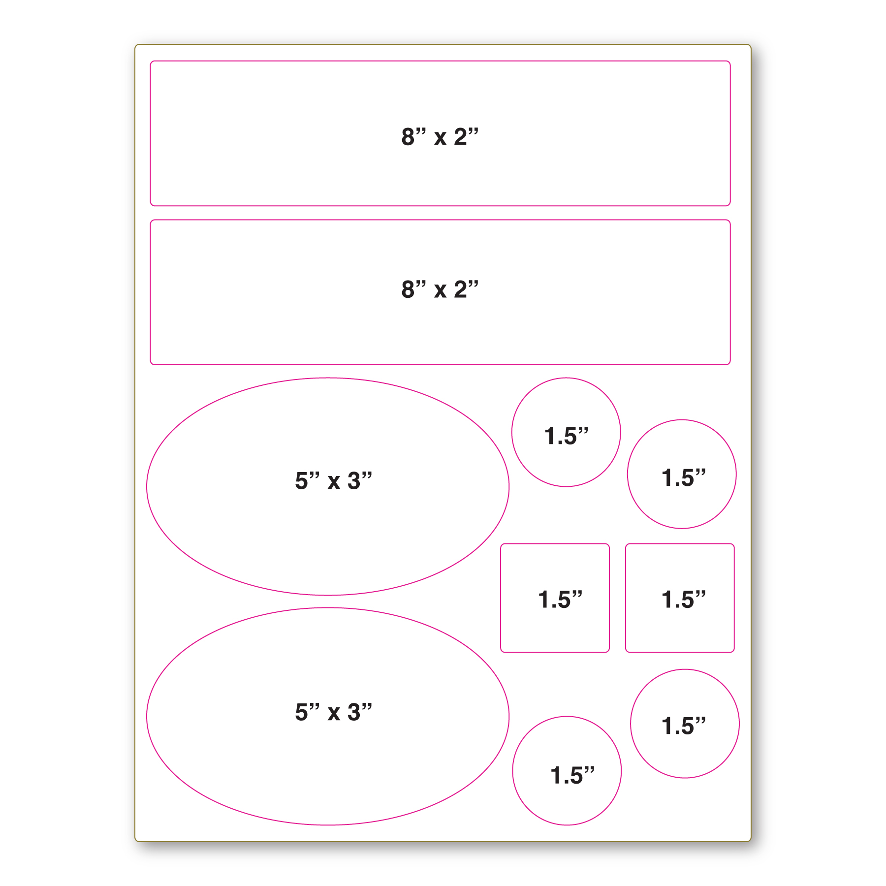 Adhesive Decal Sticker Sheet 8.5" x 11" - 3.4 Mil 2