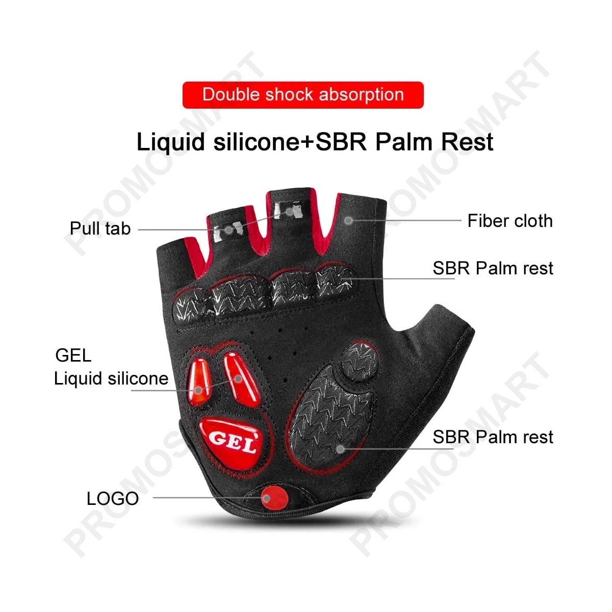 Half Finger Sbr Bicycle Gloves 4