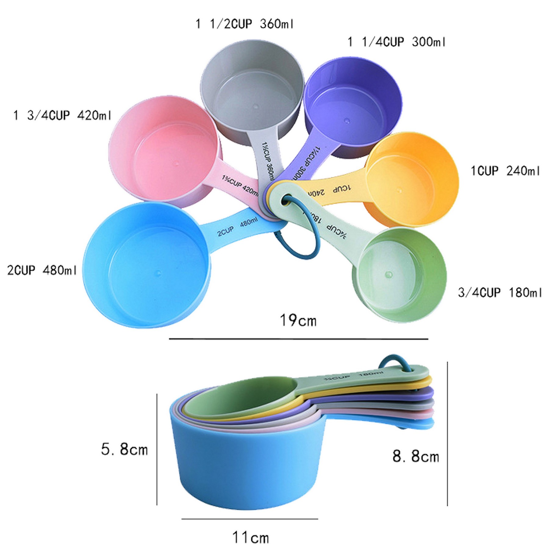 Plastic Measuring Spoons Kits 3
