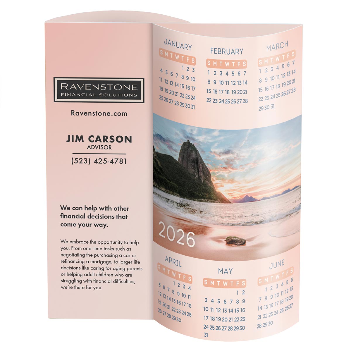 Beach Wave Desk Calendar 2
