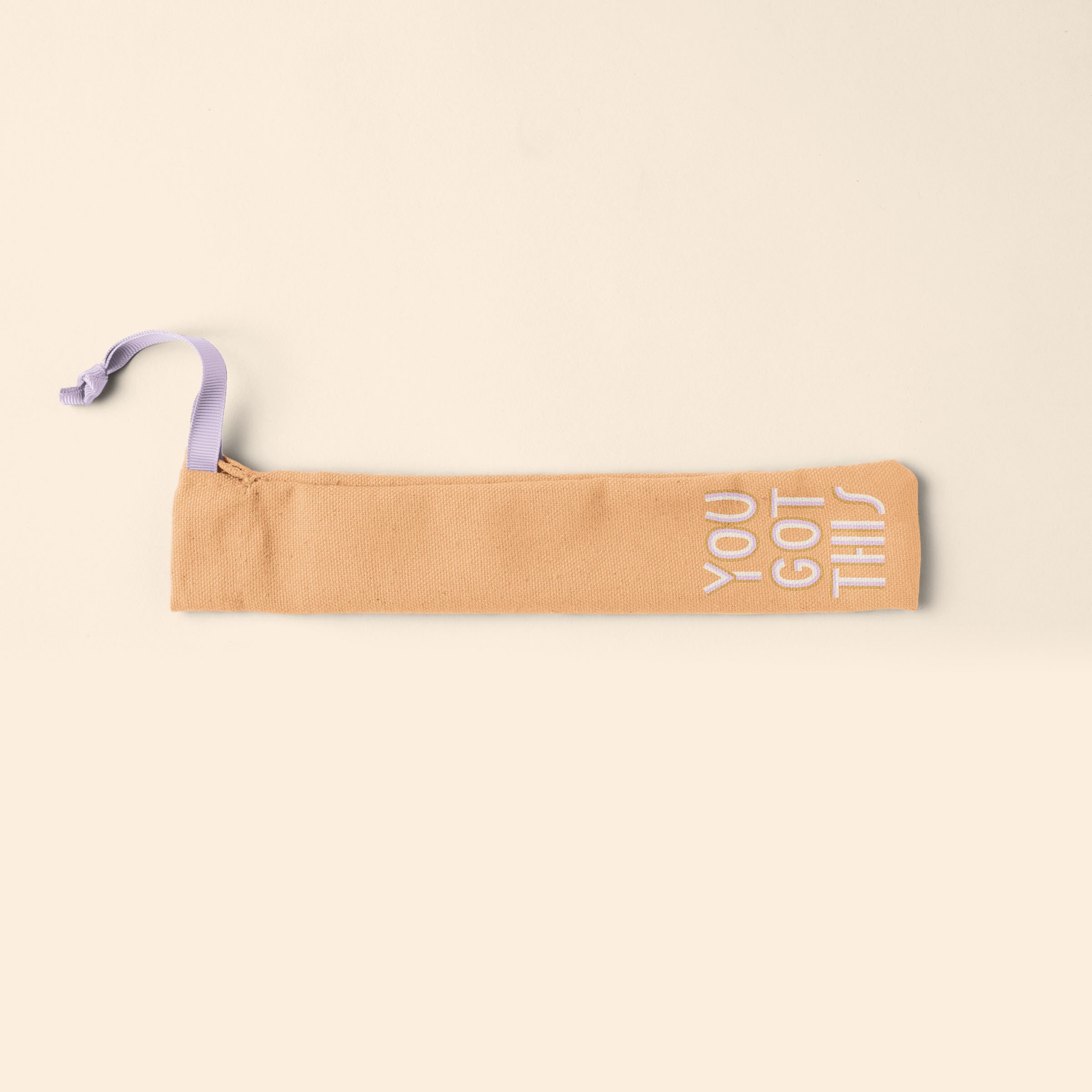 POUCH FOR REUSABLE STRAWS - COLORED CANVAS - POUCH EMPTY
