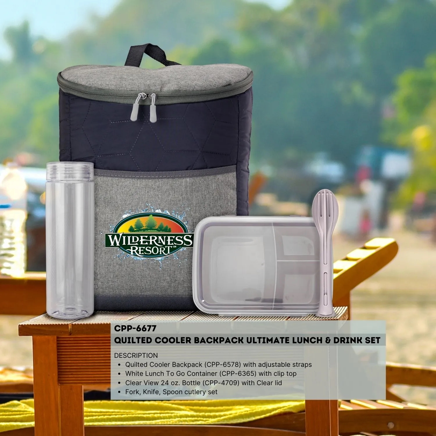 Quilted Ultimate Lunch & Drink Set 4