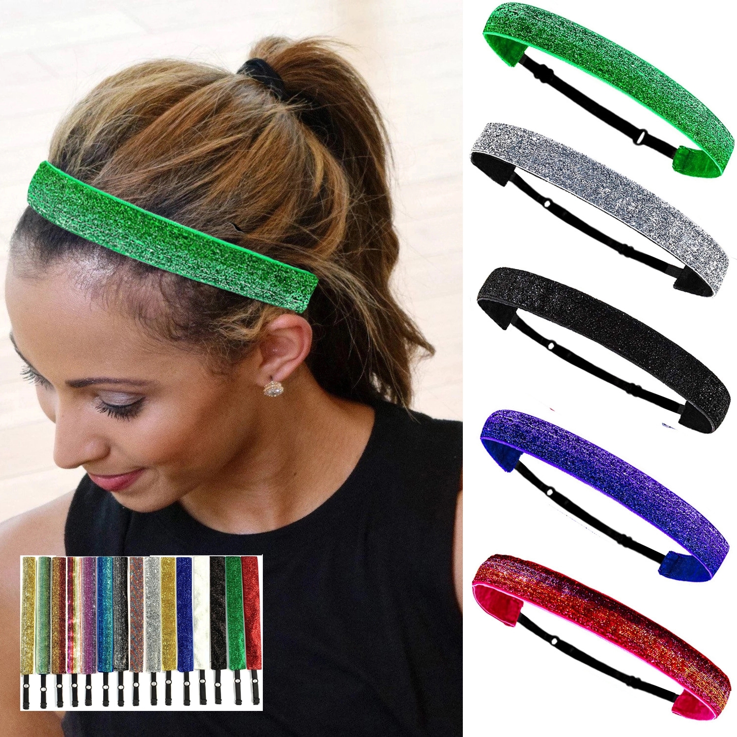 Elastic Glitter Headbands 4