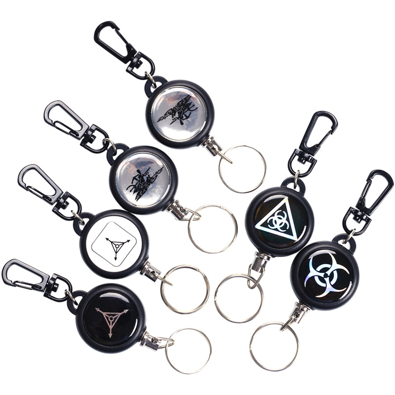Retractable Badge Reel with Key Chain 6