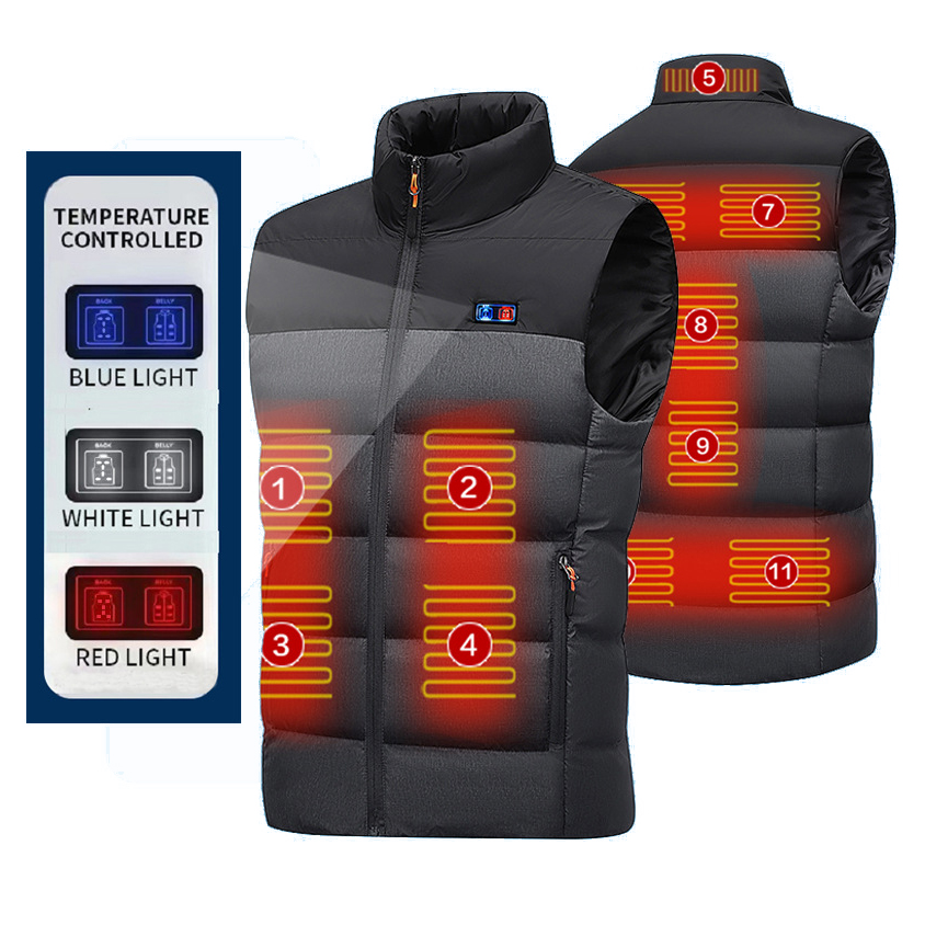 11 Areas Heated Vest w/ Two Button Control 2