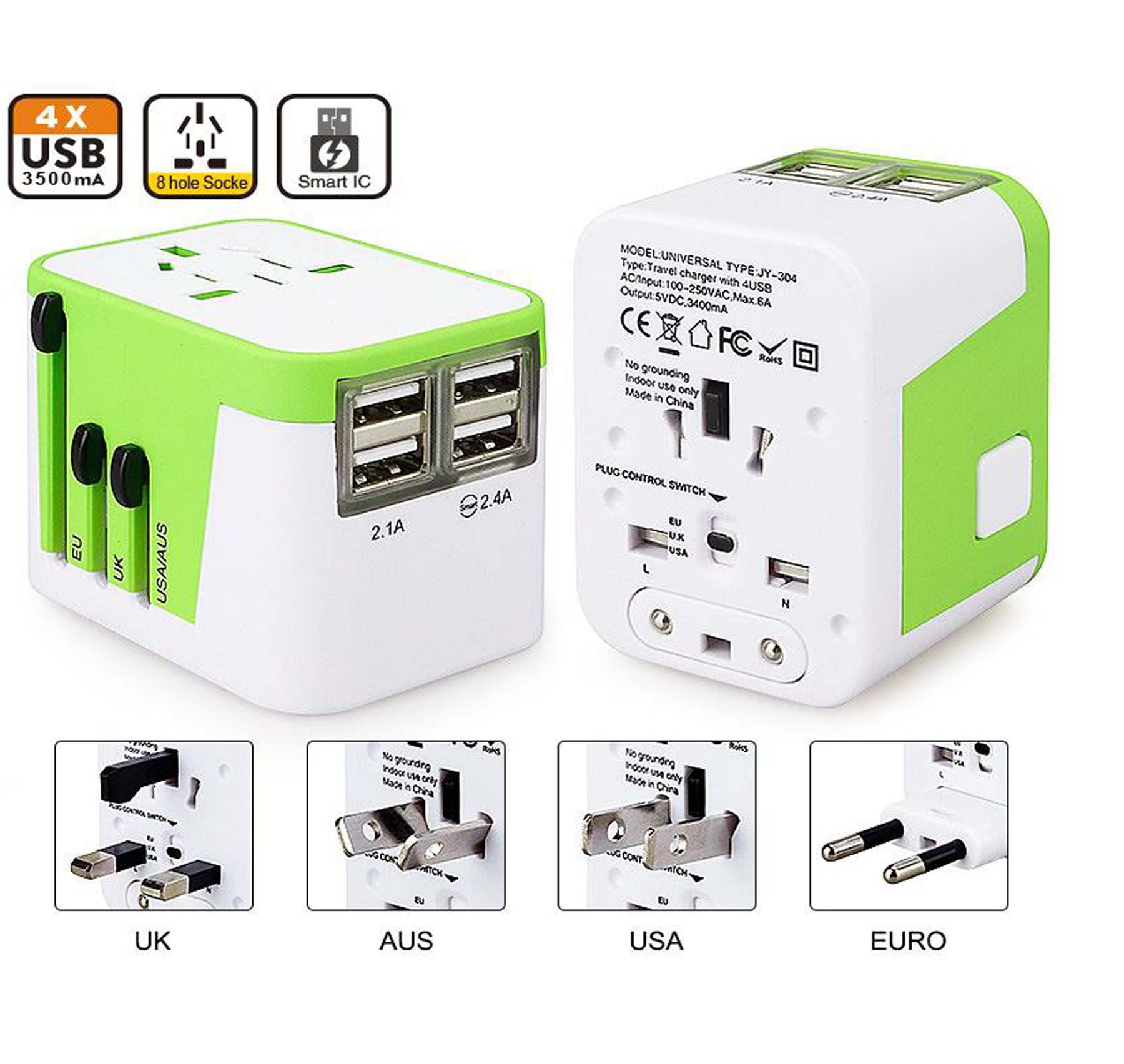iBank ® Universal Travel Adapter, International Power Adapter 4