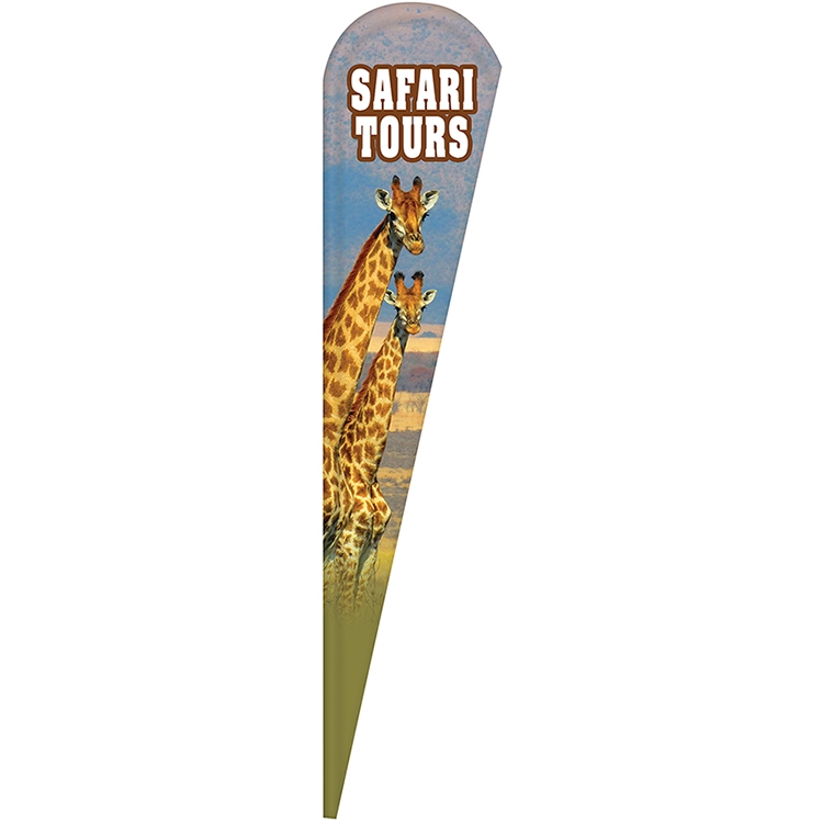 3' x 15' Custom Single Reverse Teardrop Flag 4