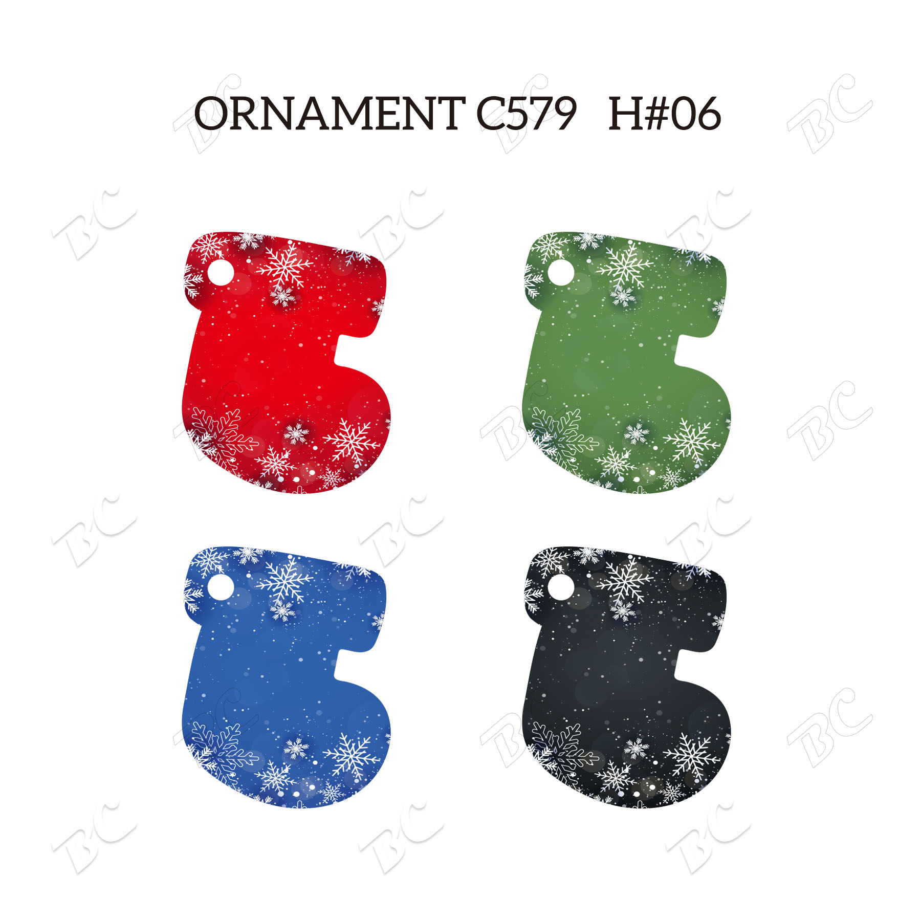 Free Shipping Full Color Christmas Ornament - Socking 14
