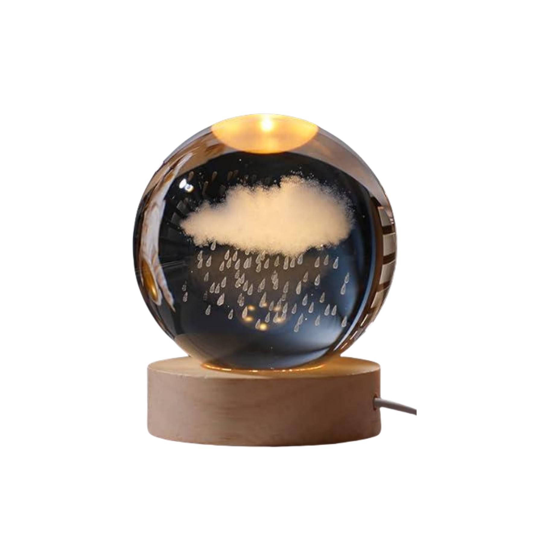 3D Pattern Crystal Ball Night Light 6