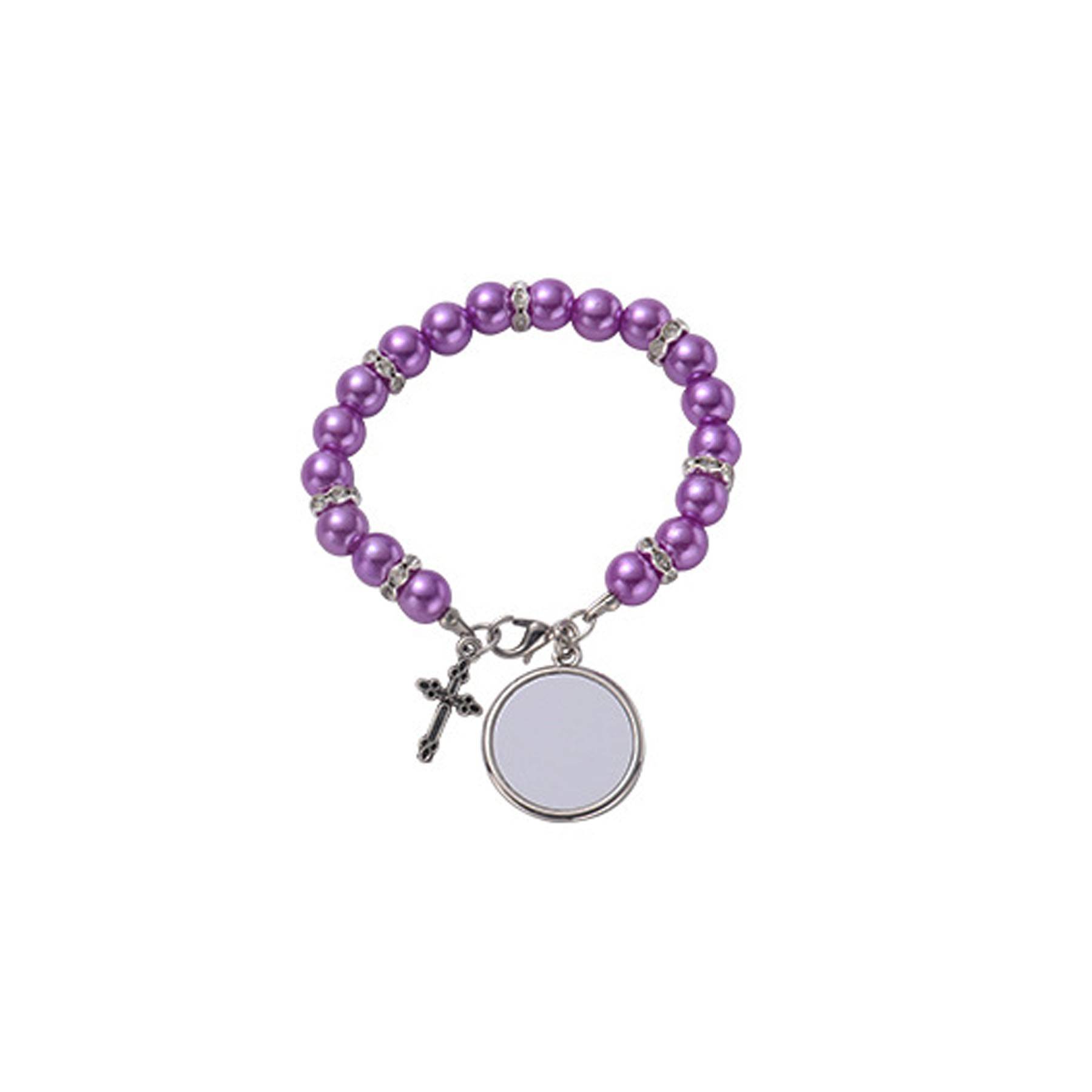 Heat Transfer Printed White Pearl Bracelet 7