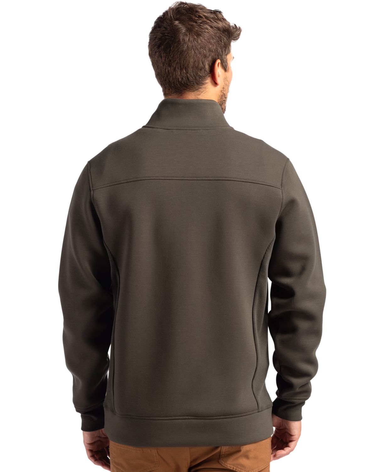 Cutter & Buck Roam Recycled Buttery-Soft Knit Mens Quarter Zip Jacket 16