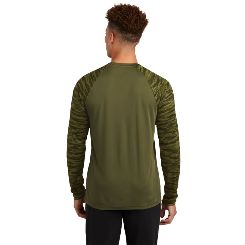 Sport-Tek Drift Camo Colorblock Long Sleeve Tee 6