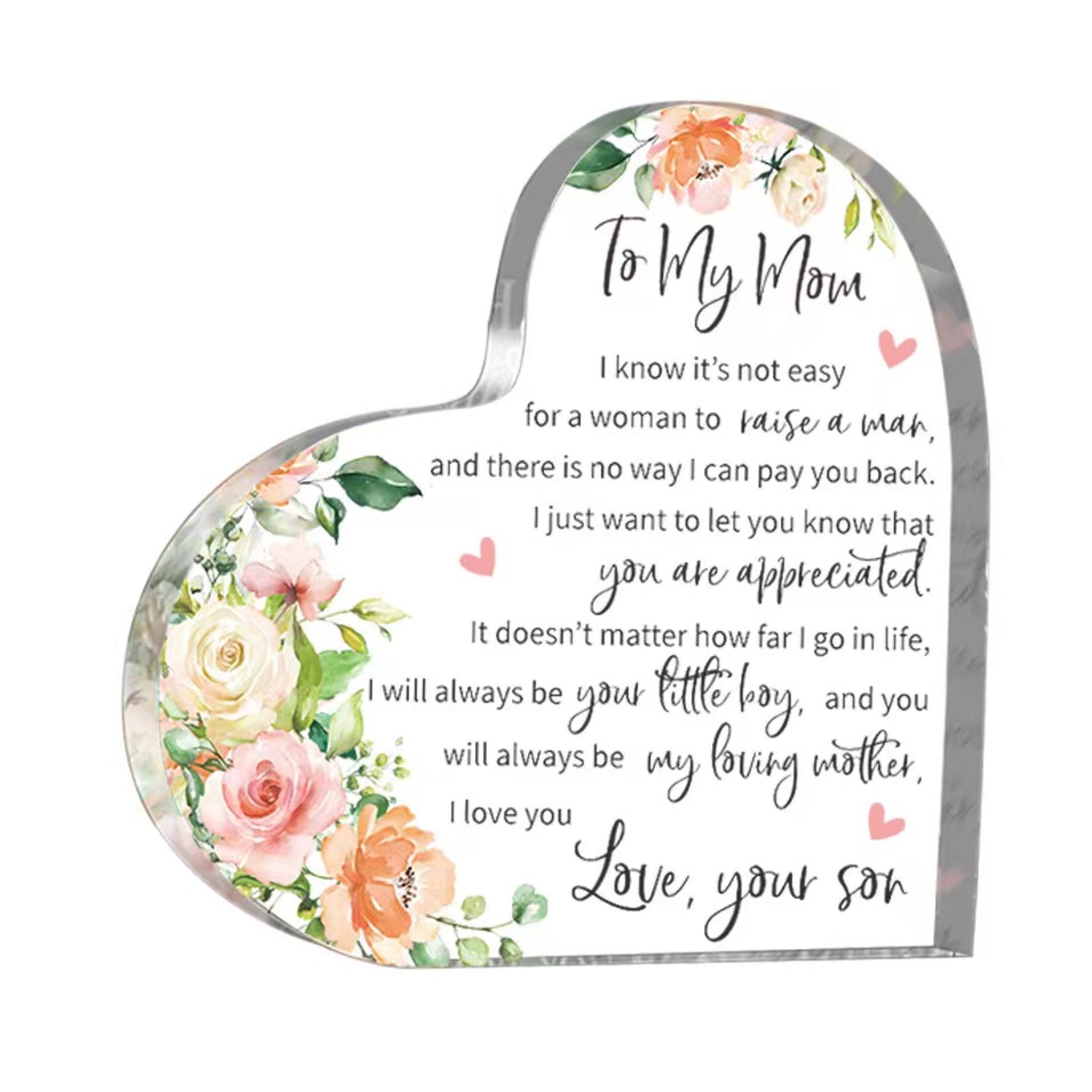Acrylic Heart Gift Keepsake/Award (direct import) 2