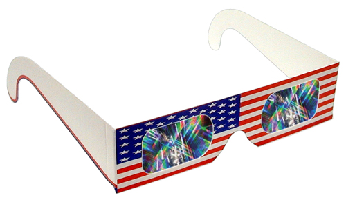 Fireworks Glasses - American Flag #1 - Stock Imprint 4