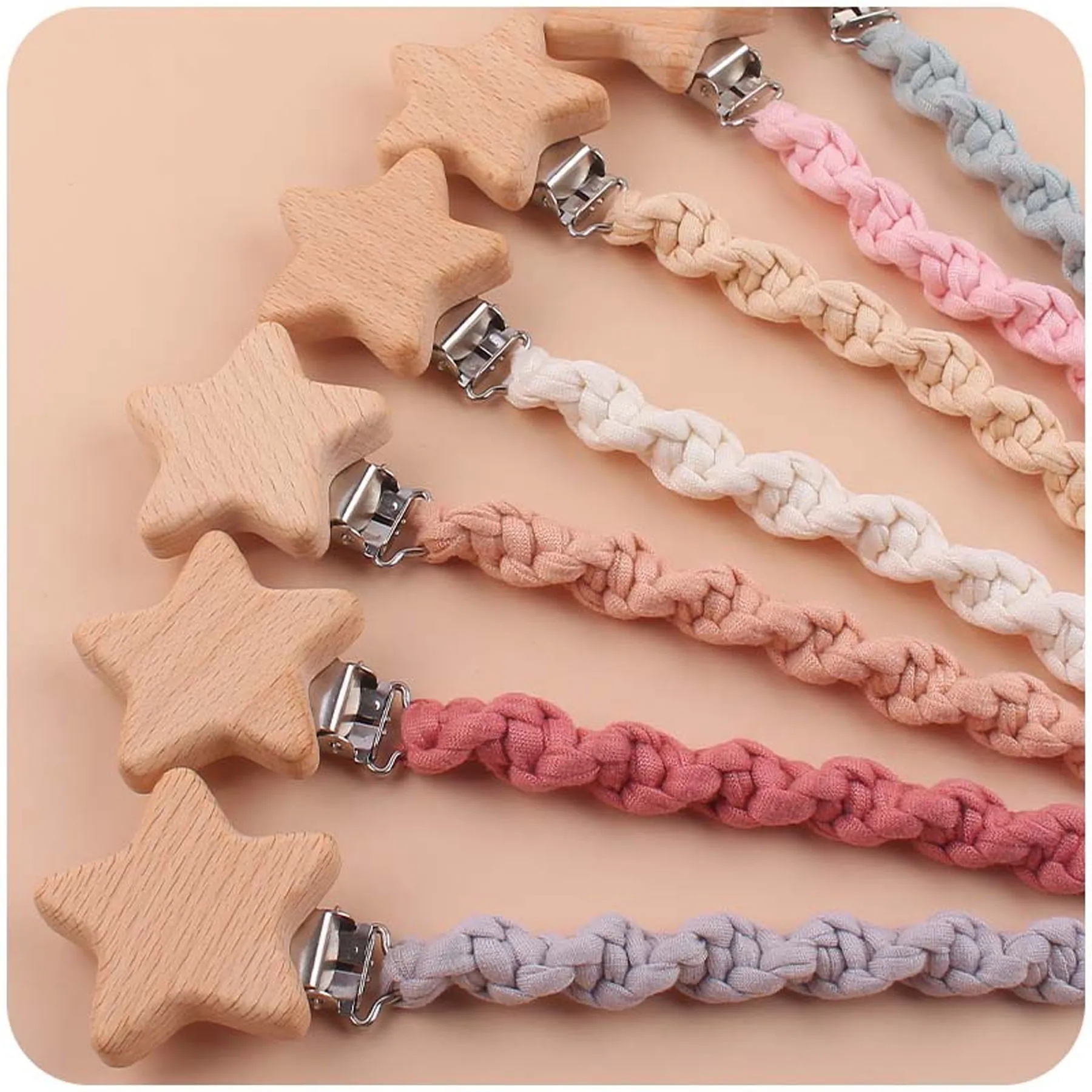 Beech Star Pacifier Clip 6