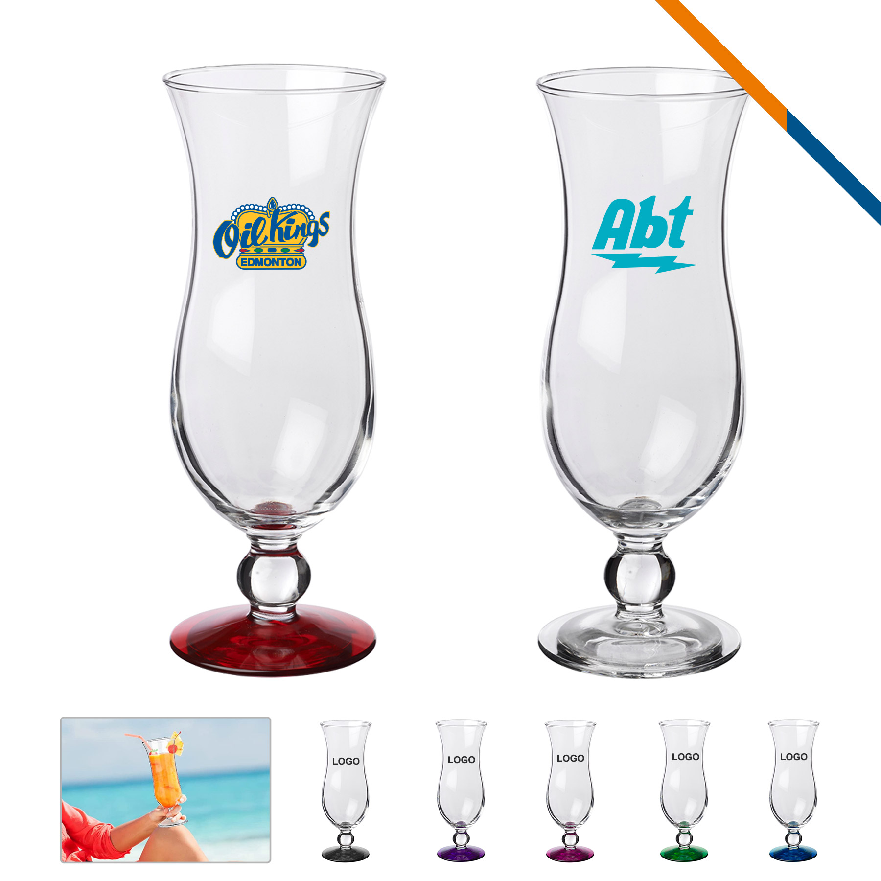 Libbey Leoce Hurricane Glasses - 16 OZ. 5