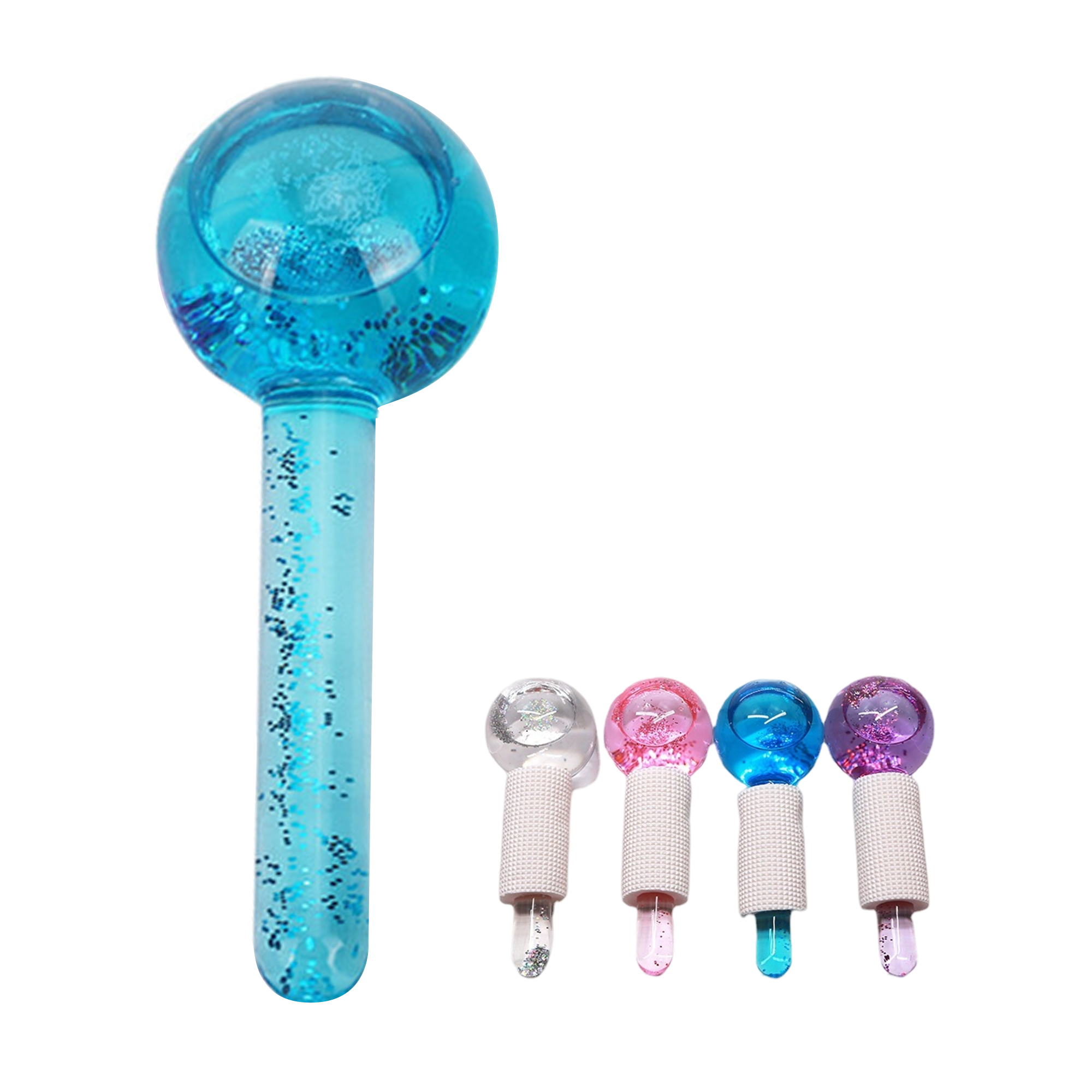 Borosilicate Cooling Face Massage Globe Set 5.3" 3