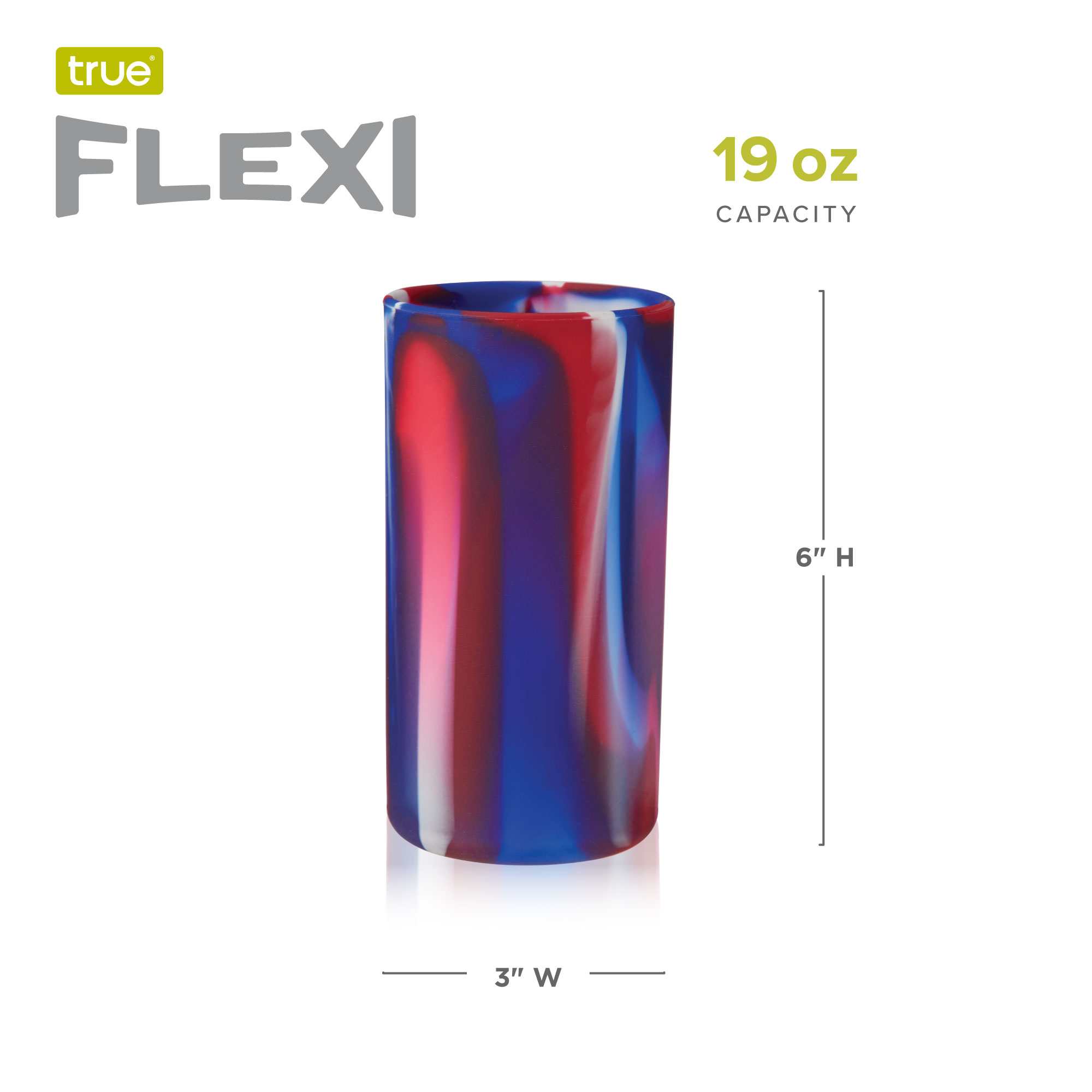 True® Flexi Tie Dye Silicone Highball Tumbler, set of 2 6