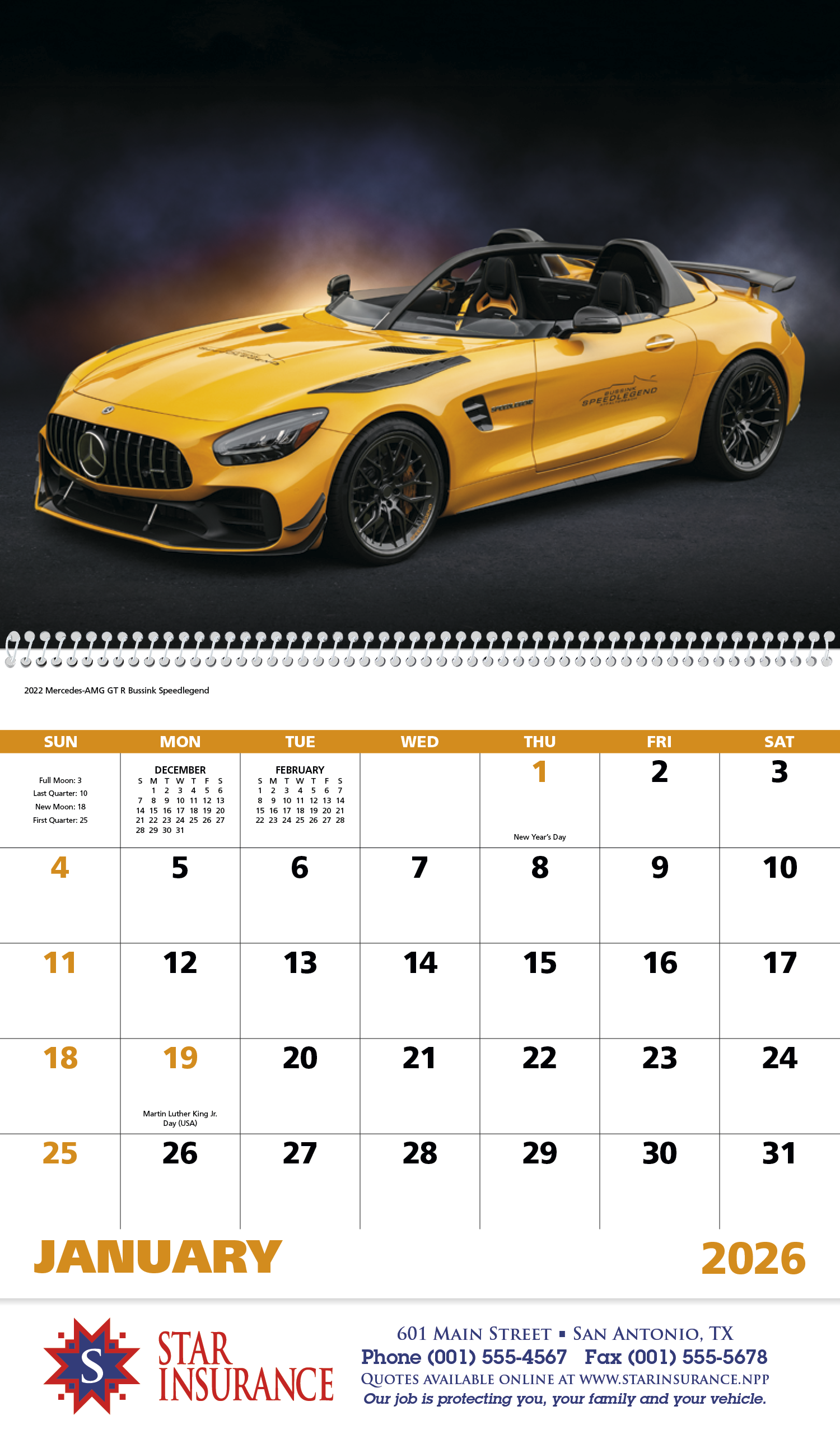 Good Value™ Exotic Sports Cars - Spiral Calendar 5