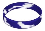 Swirl Blank Silicone Wristband Keychain 2