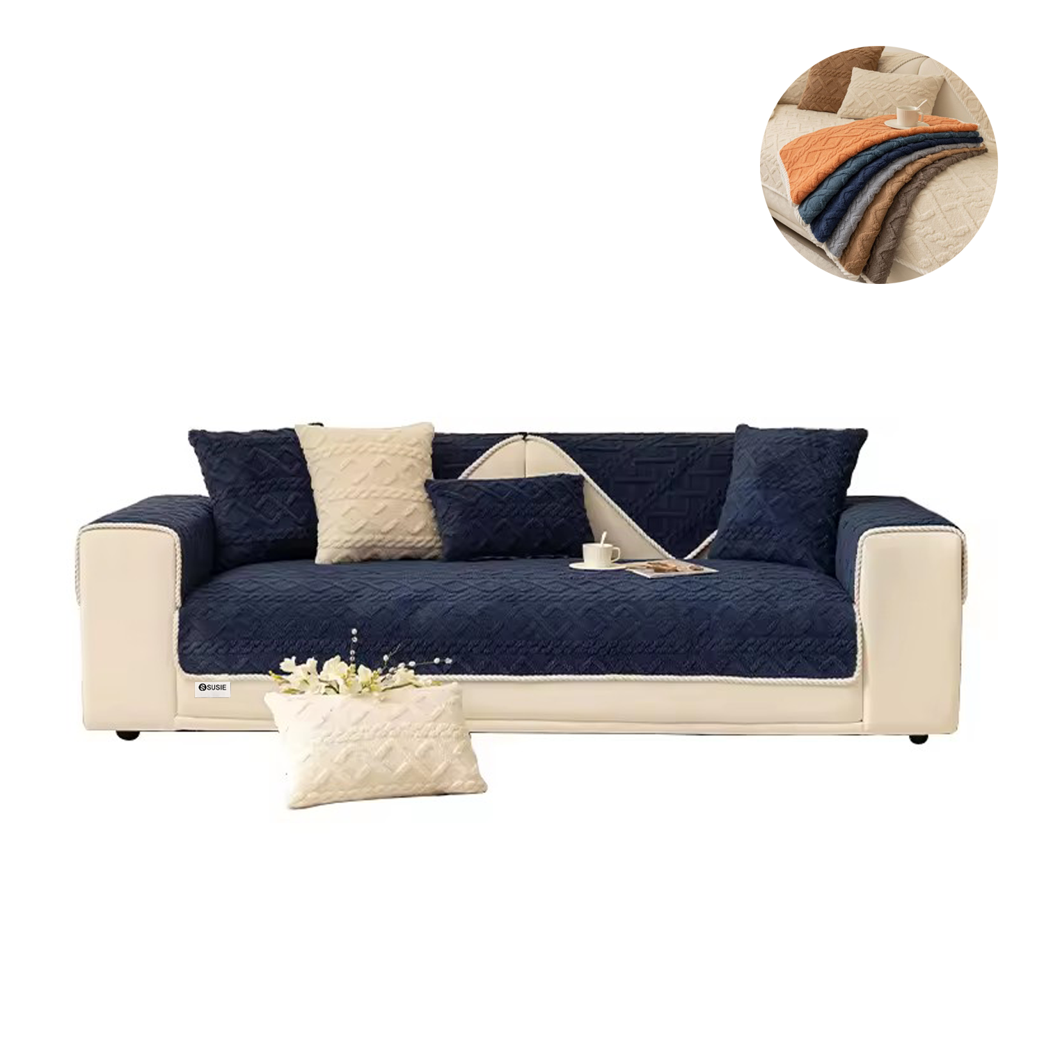 Ultra-Soft Fuzzy Sofa Slipcover 1