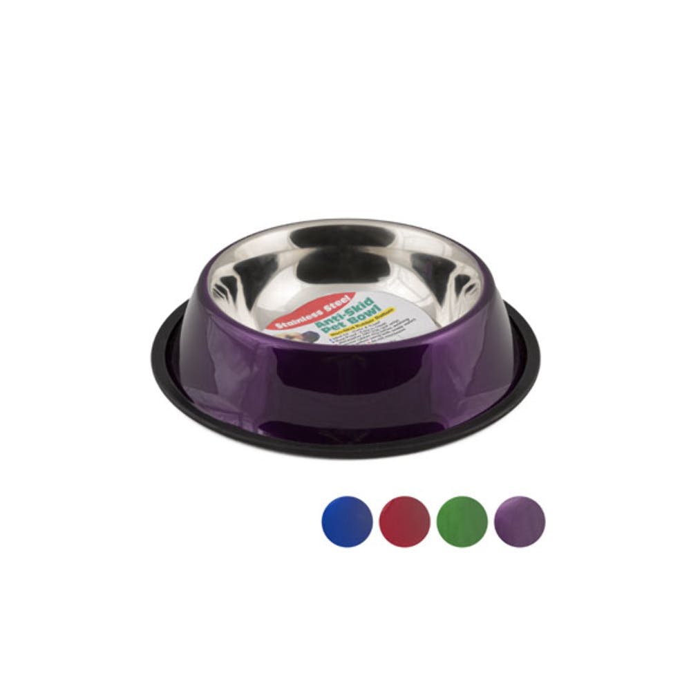 Stainless Steel Pet Bowls - Assorted Colors 64 oz 2