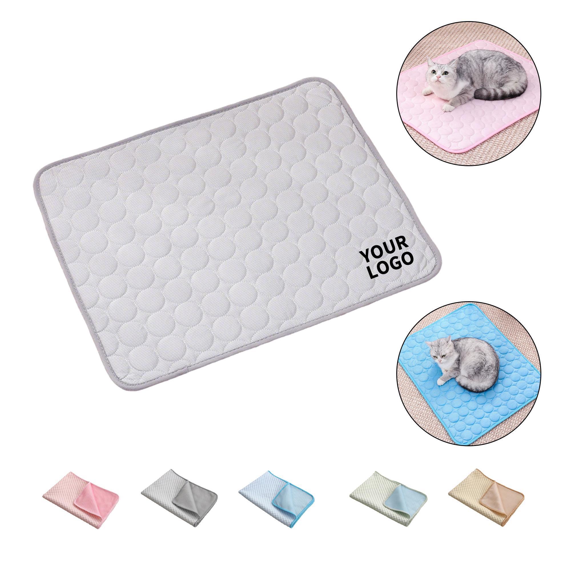 Ice Silk Pet Cooling Mat 19.6" x 15.7" Quilted Surface 2