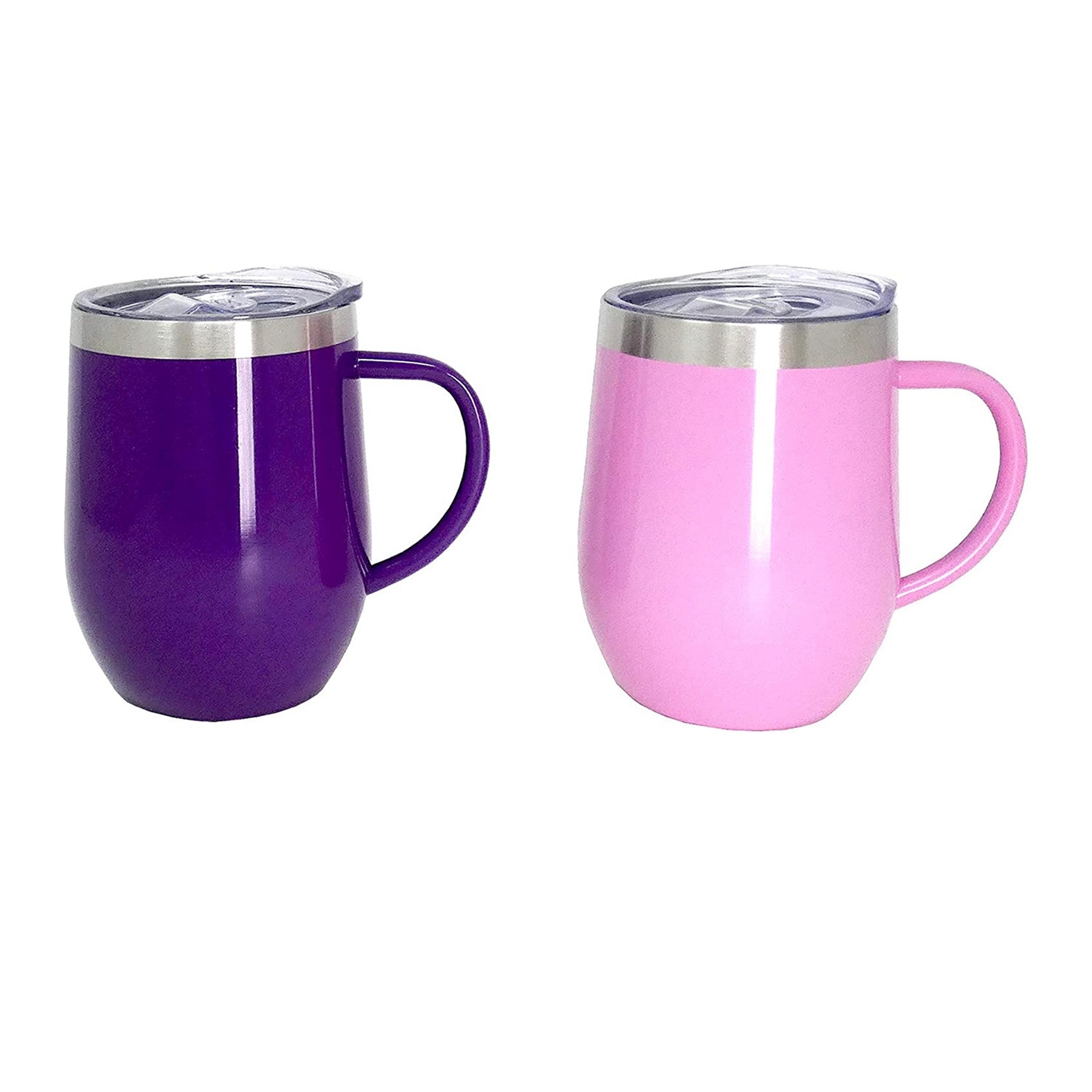 12 oz Double Wall Vacuum Insulated Cup with Lid & Handle 4