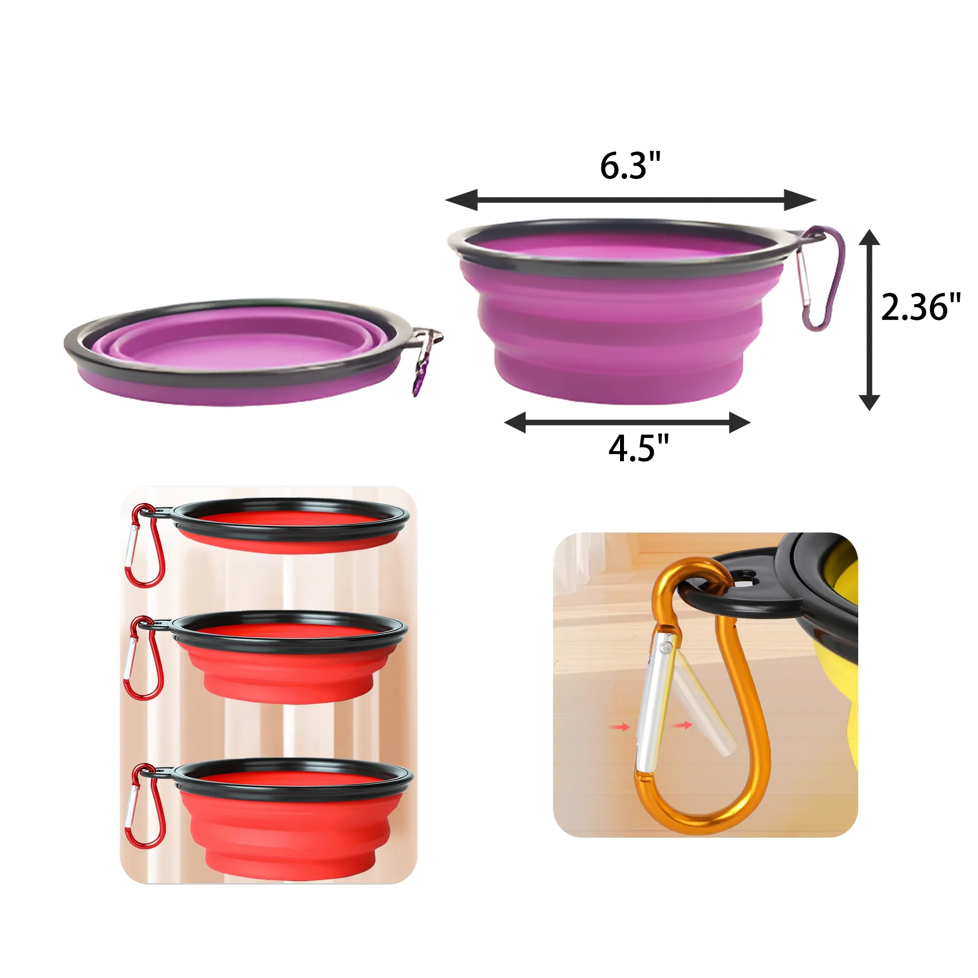 MOQ 50 PCS Portable Foldable Pet Bowl 1