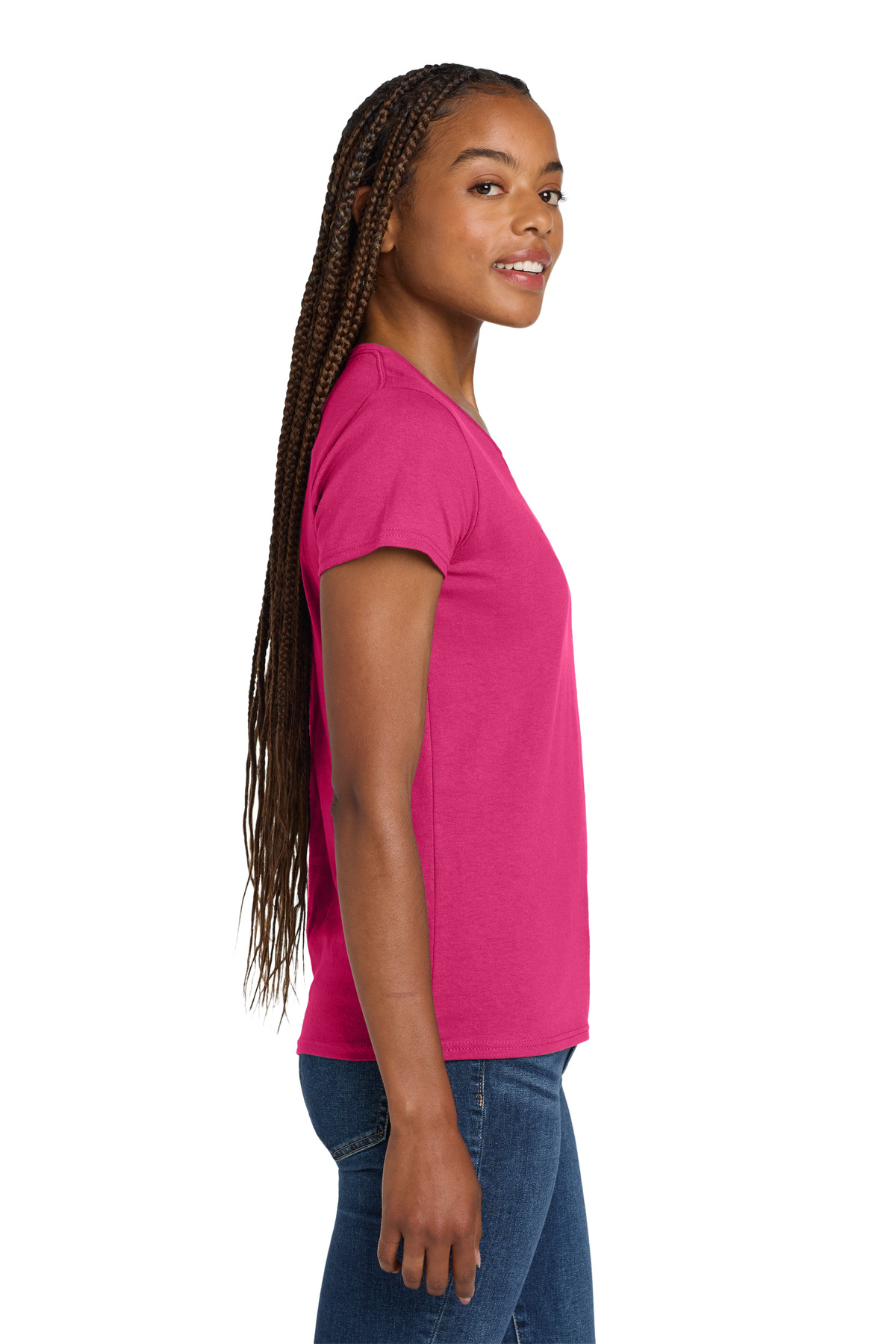 Gildan Women's Heavy Cotton 100% Cotton V-Neck T-Shirt. 5V00L 13