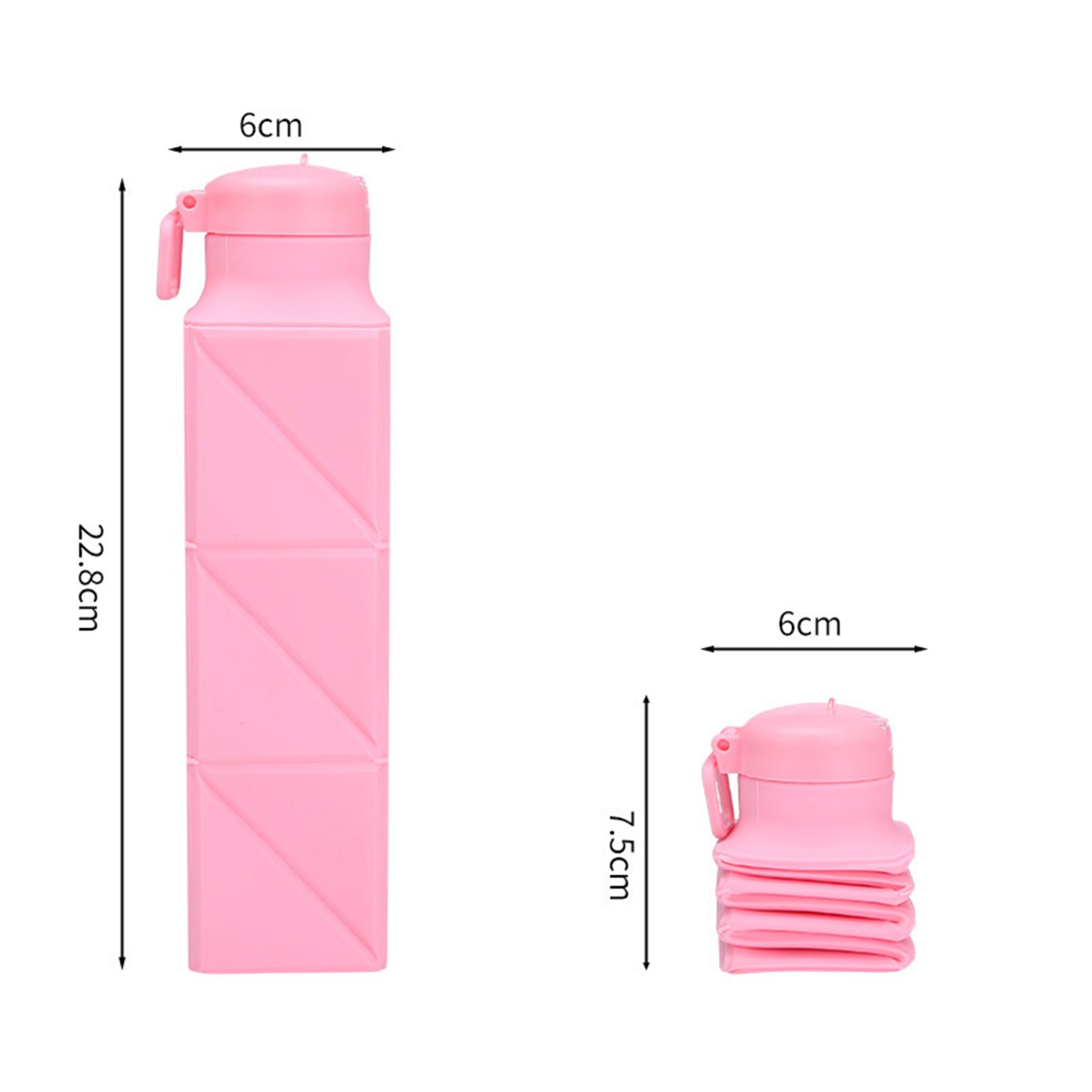 22Oz Outdoor Portable Silicone Folding Sports Bottle 4