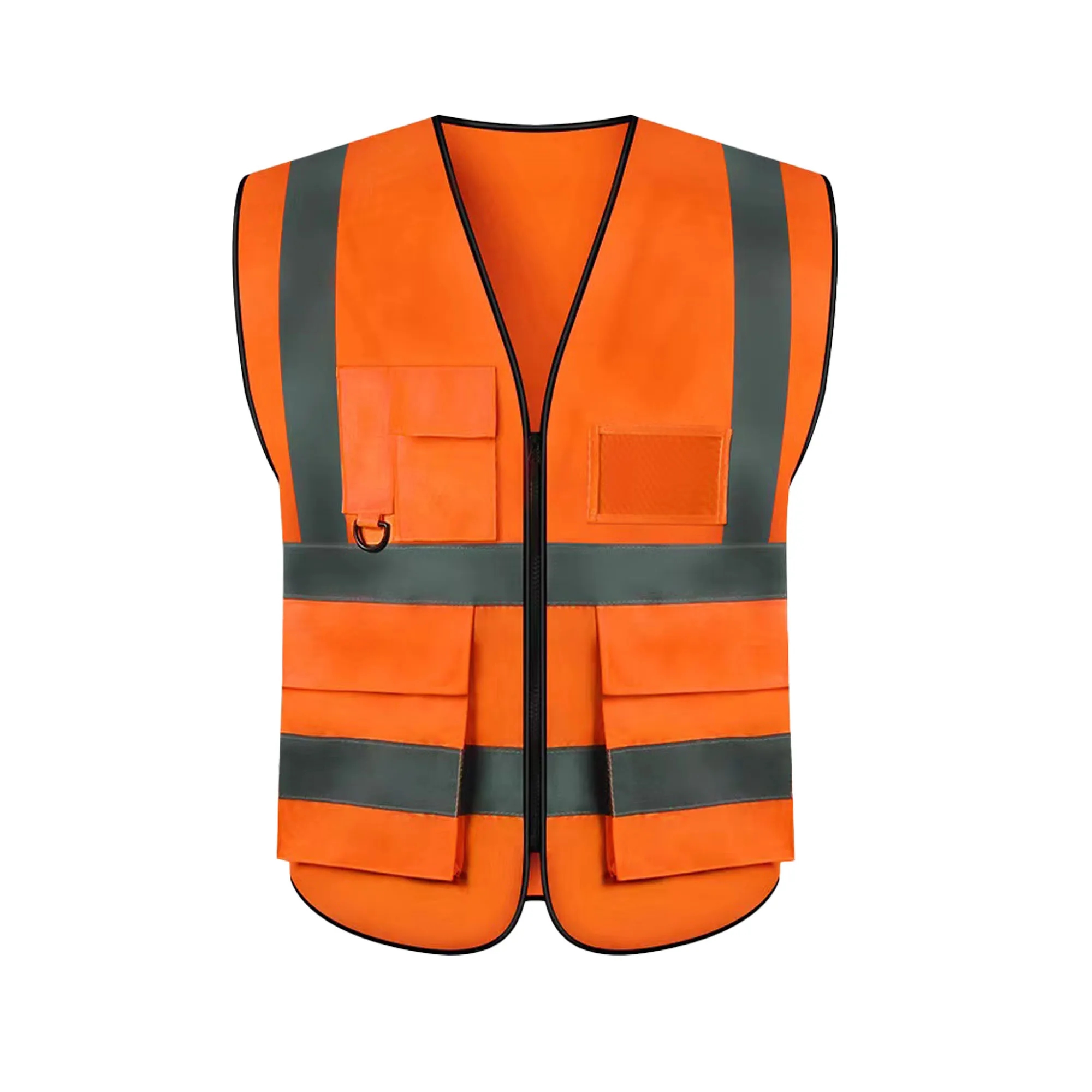 Polyester Double Band Reflective Safety Transparent Pocket V 4