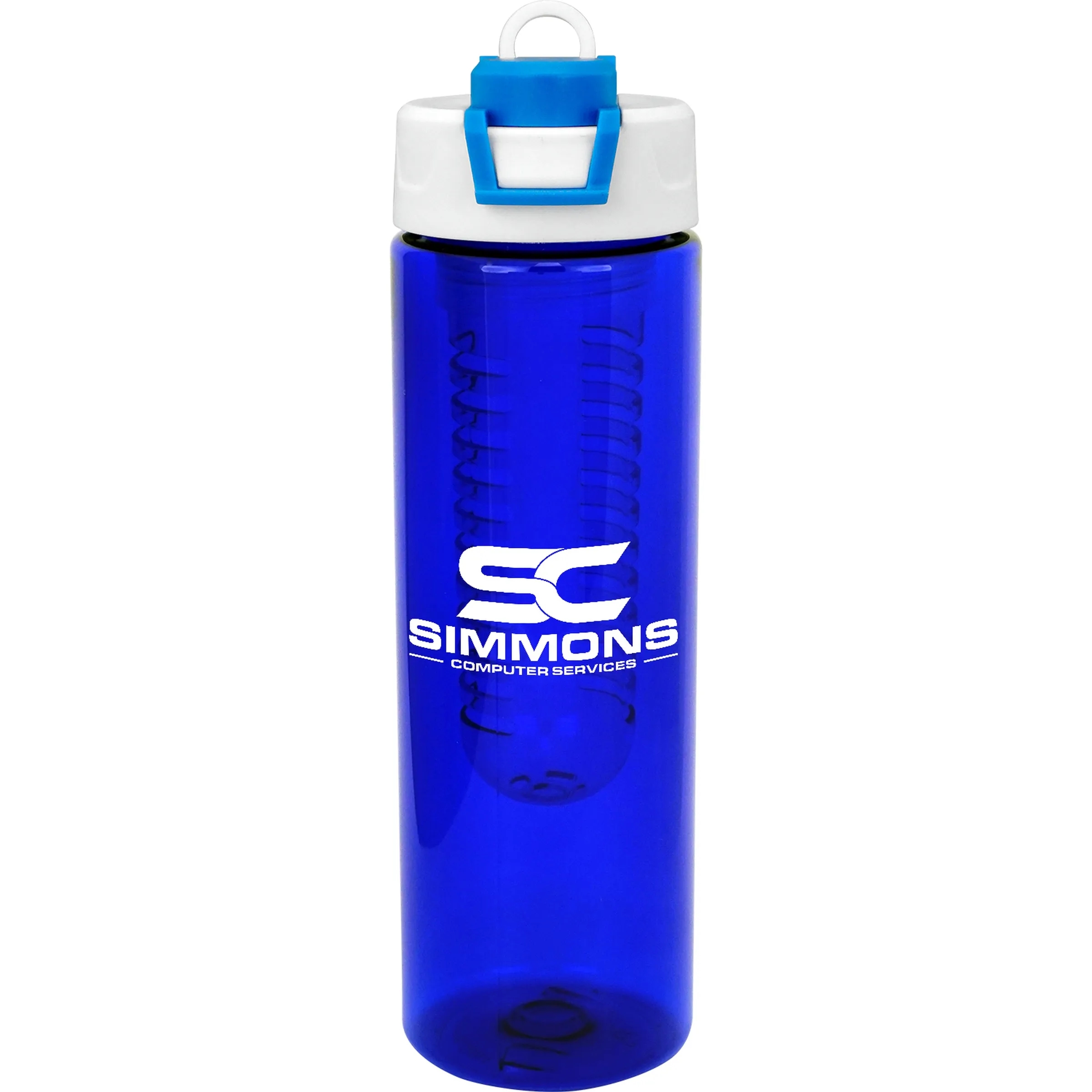 Two Tone Pop Up 24 oz. Colorful Bottle with Infuser 12