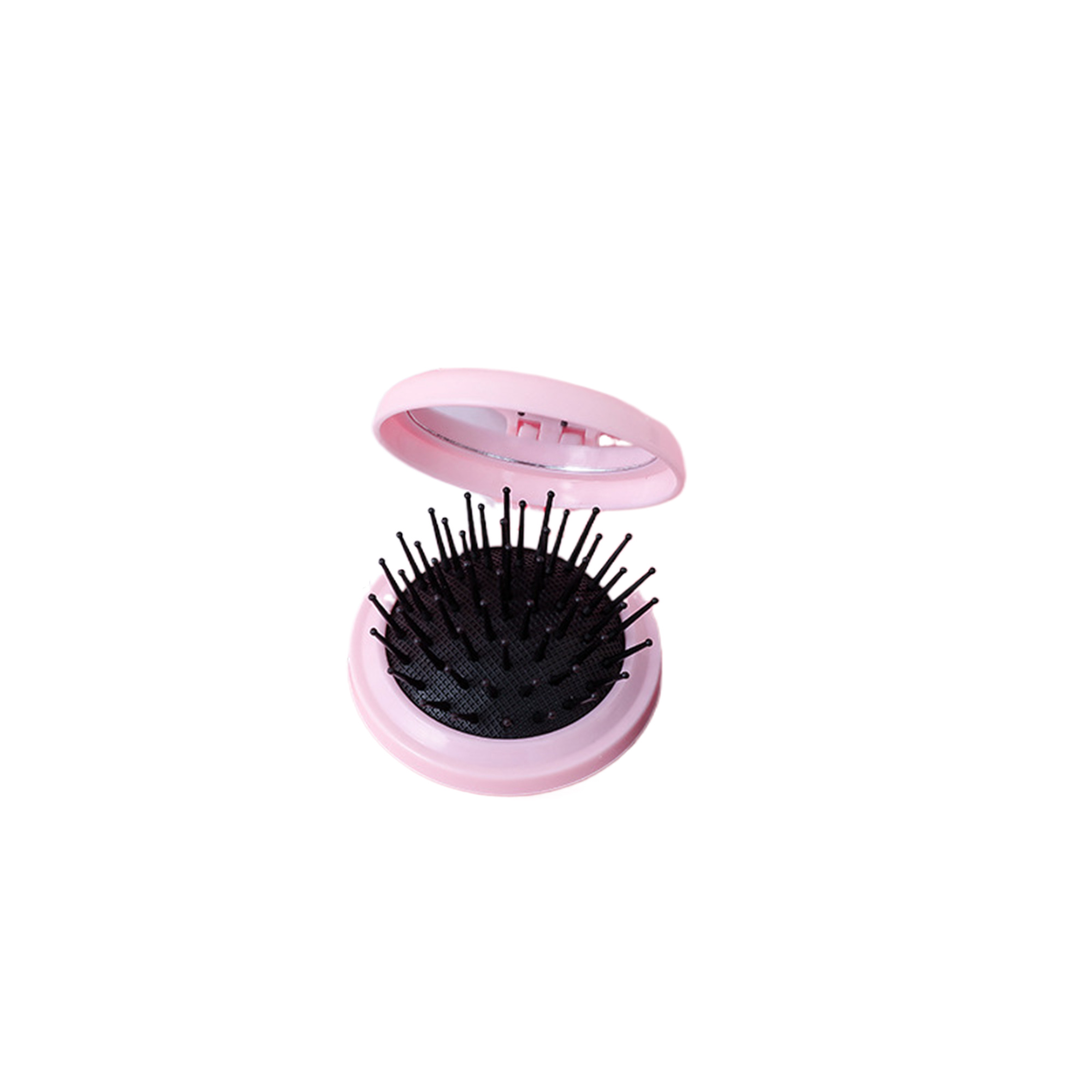 MOQ100 Compact Folding Hair Comb with Built-in Mirror 10