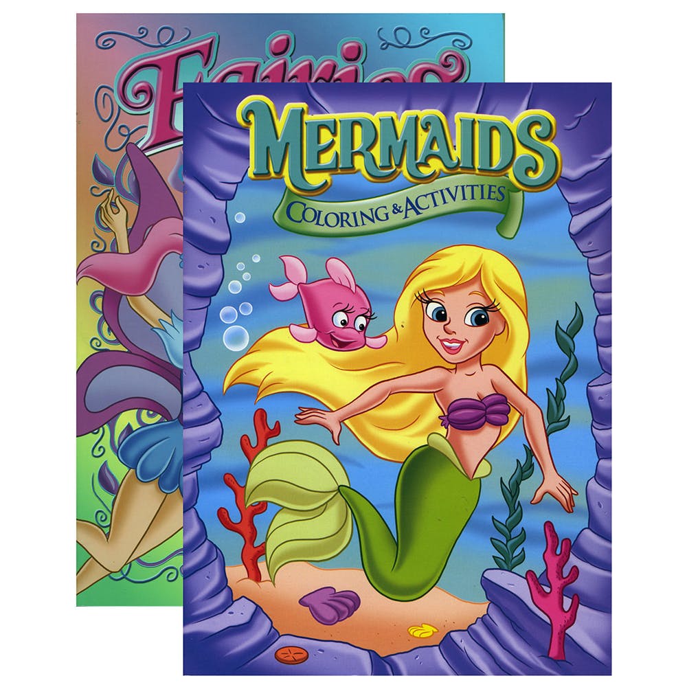 Jumbo Coloring & Activity Books - Fairies & Mermaids 2